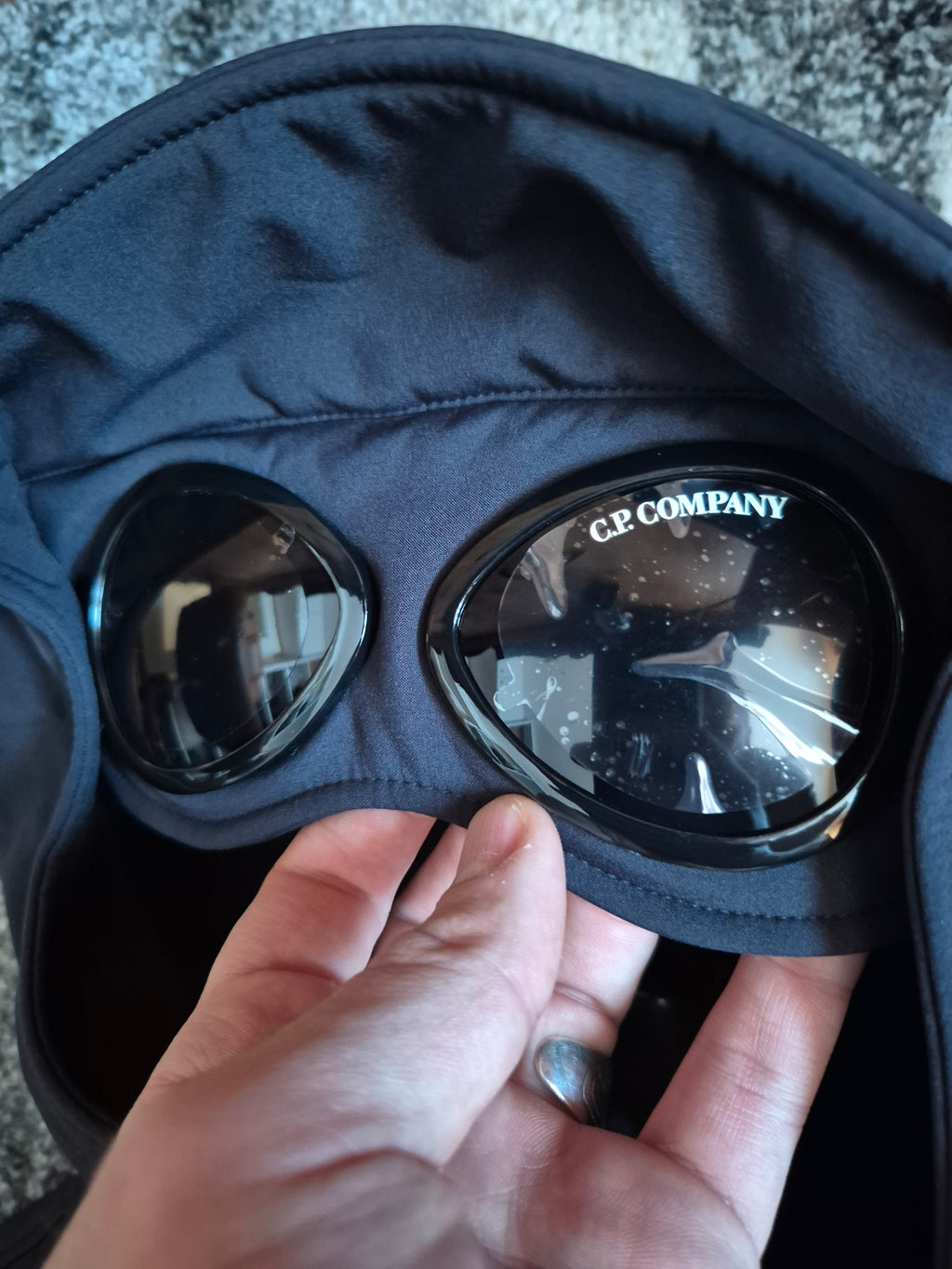 C.P. Company Google Softshell Total Eclipse XXL