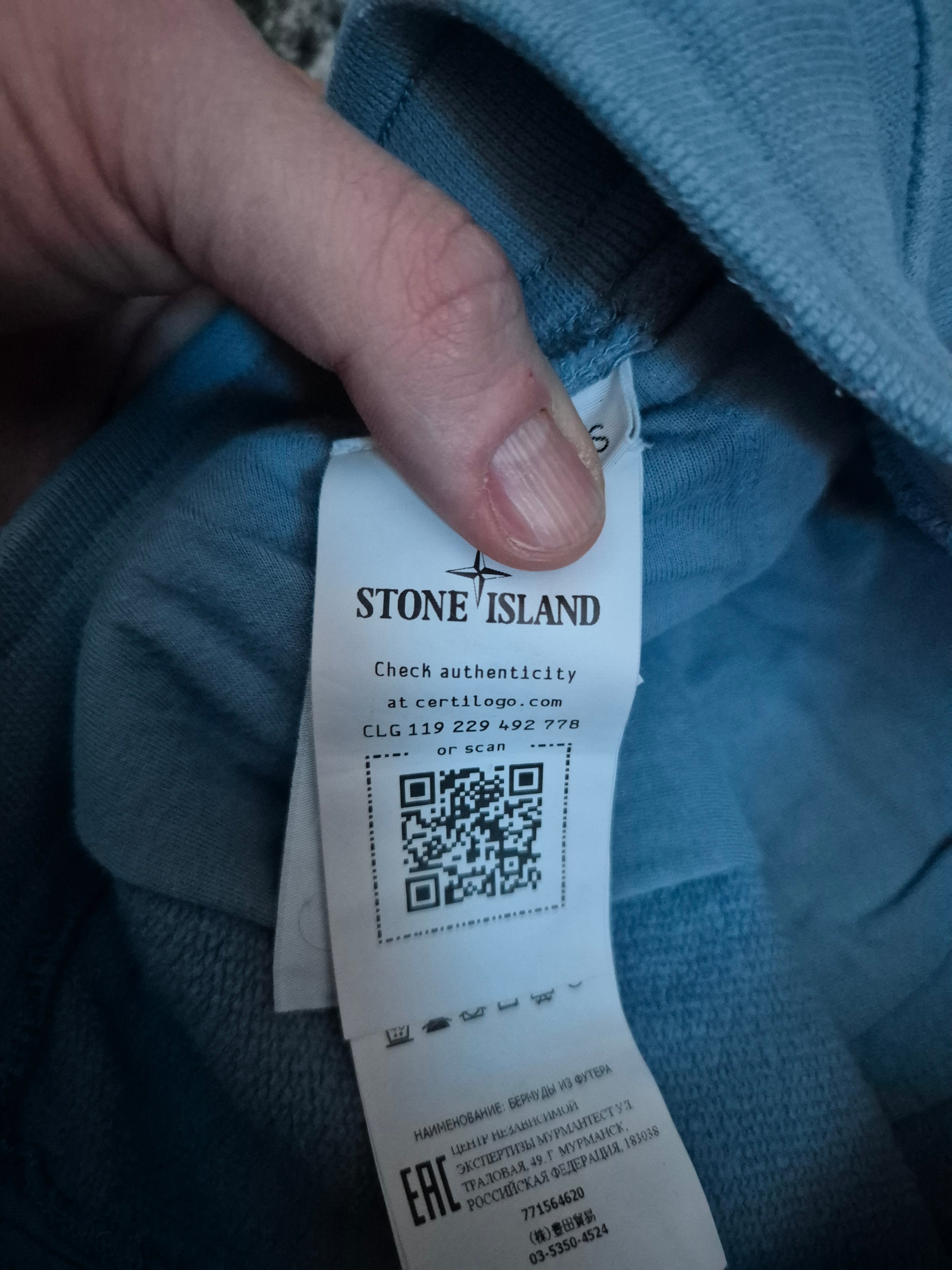 Stone Island Shorts Baby Blue S