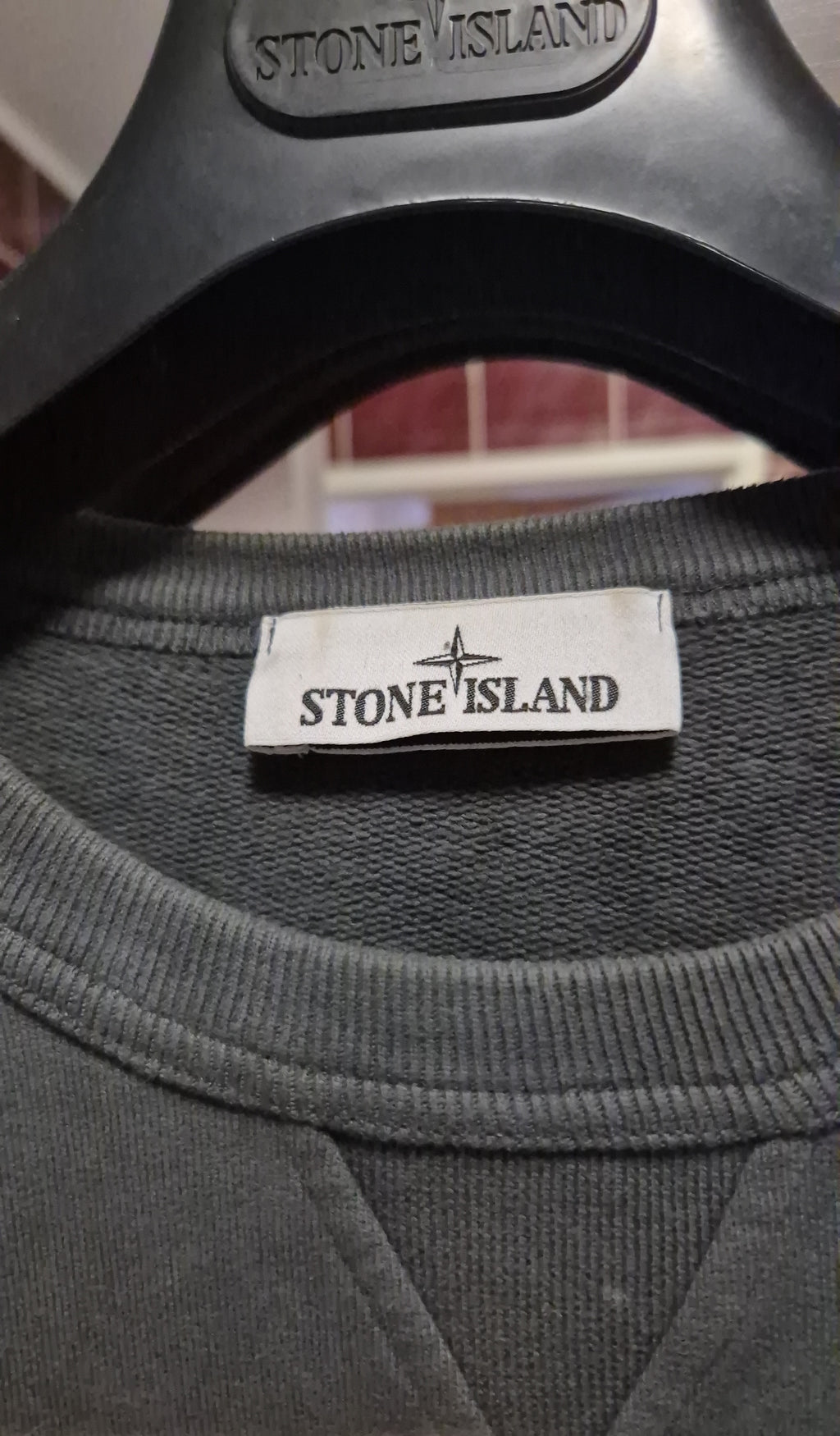 Stone Island Green Pocket Arm Crewneck L