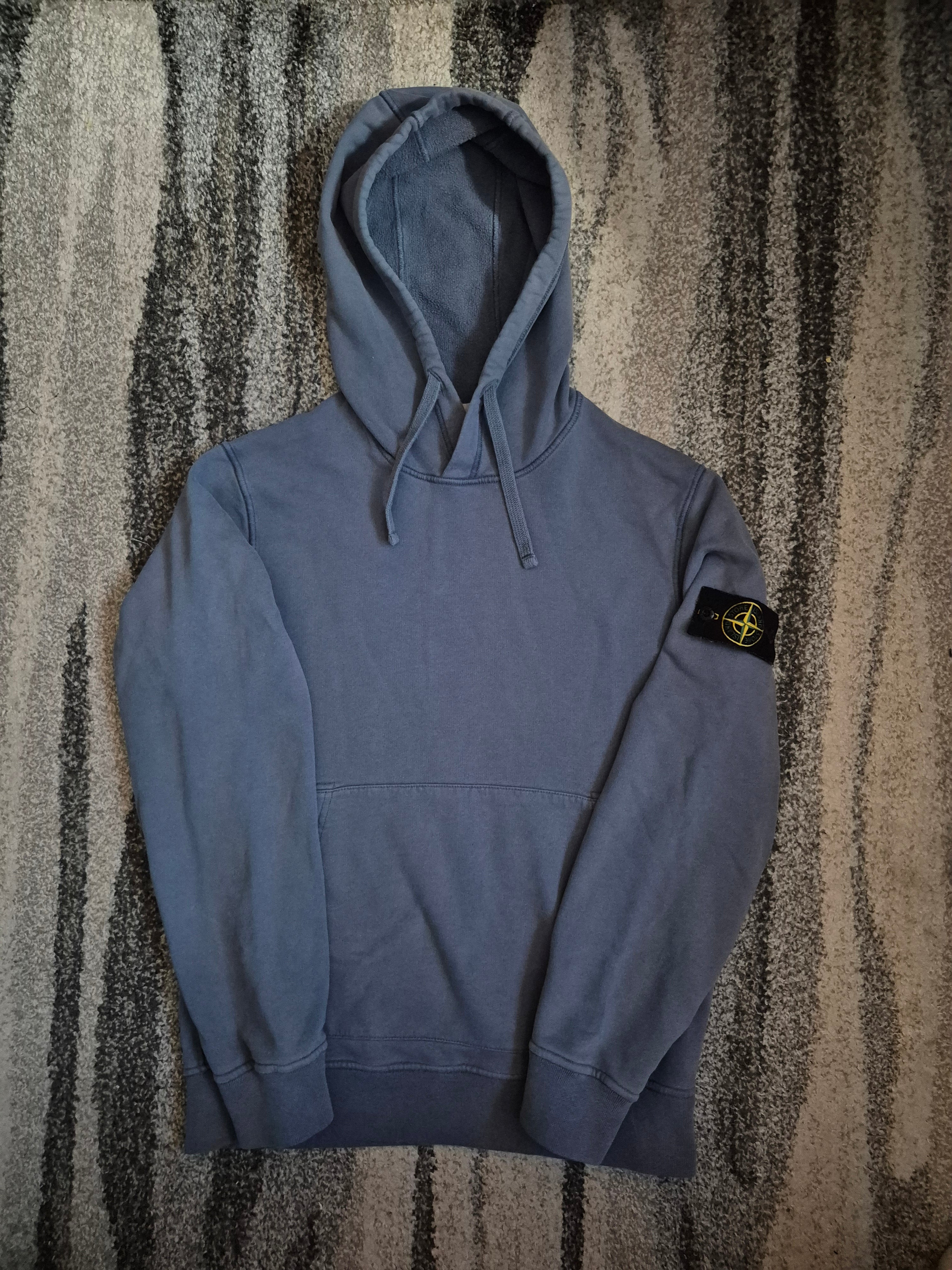 Stone Island Avio Blue Hoodie M