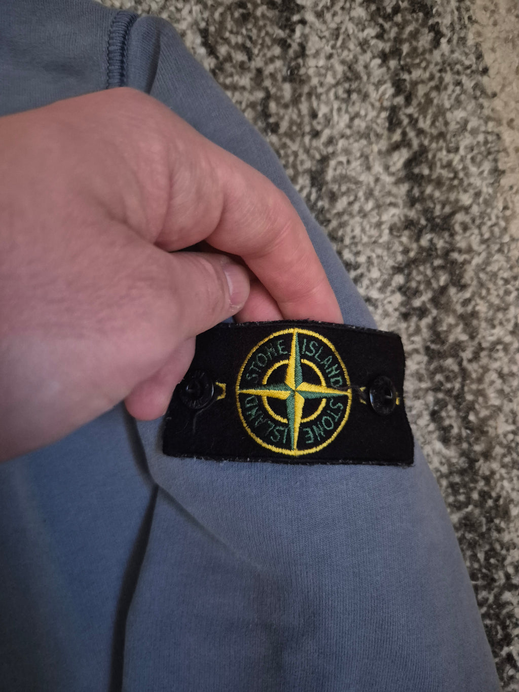 Stone Island Avio Blue Hoodie M