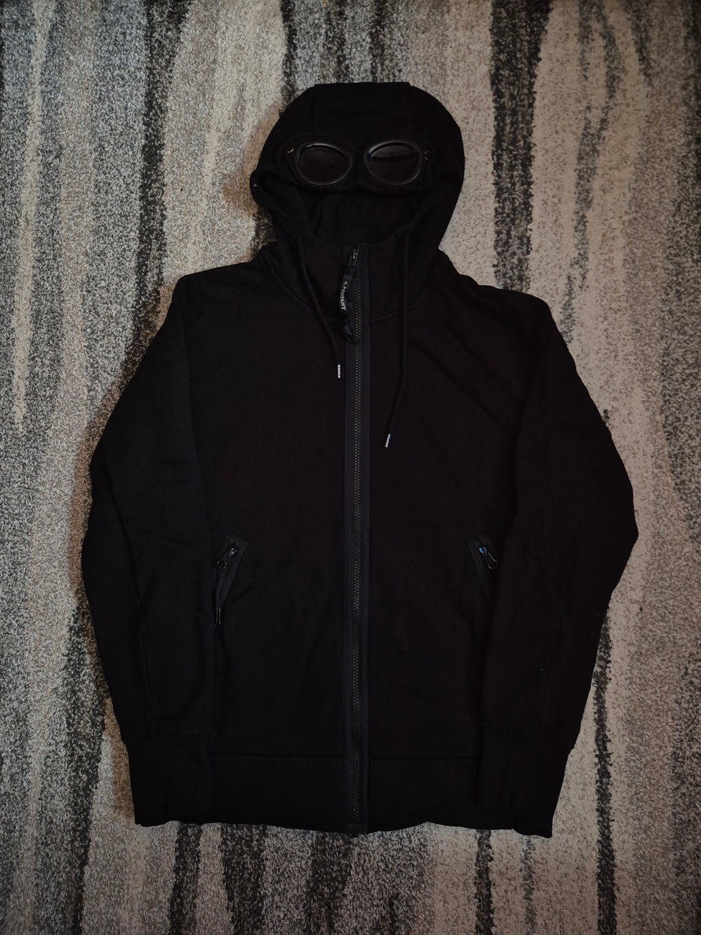 C.P. Company Goggle Zip Up Hoodie Black M