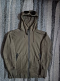 C.P. Company Google Zip Up Hoodie Khaki M
