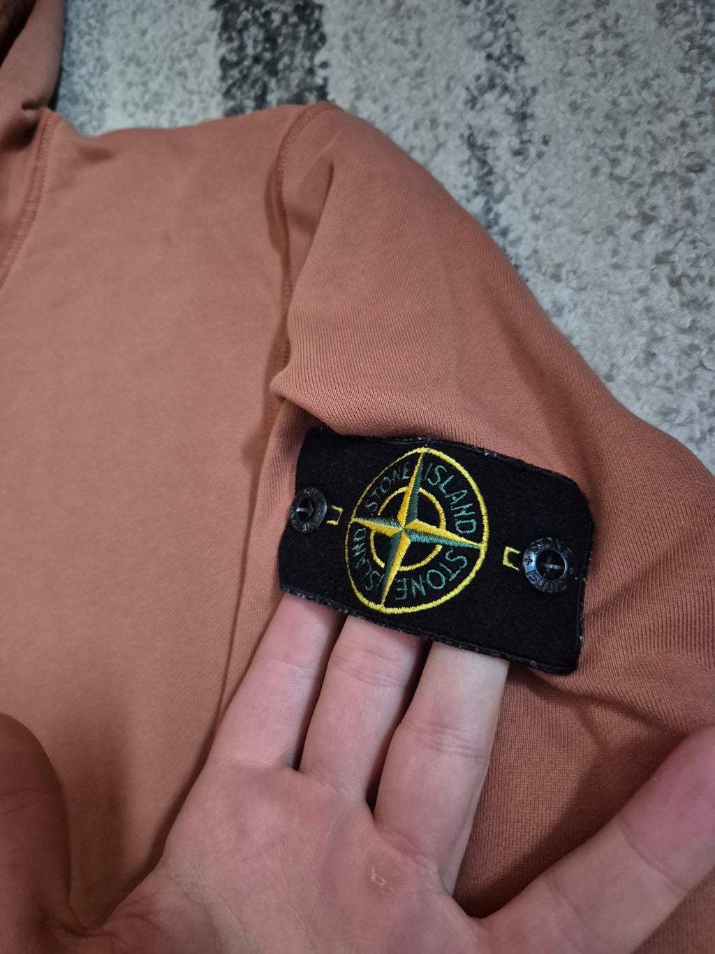 Stone Island Hoodie Rust L