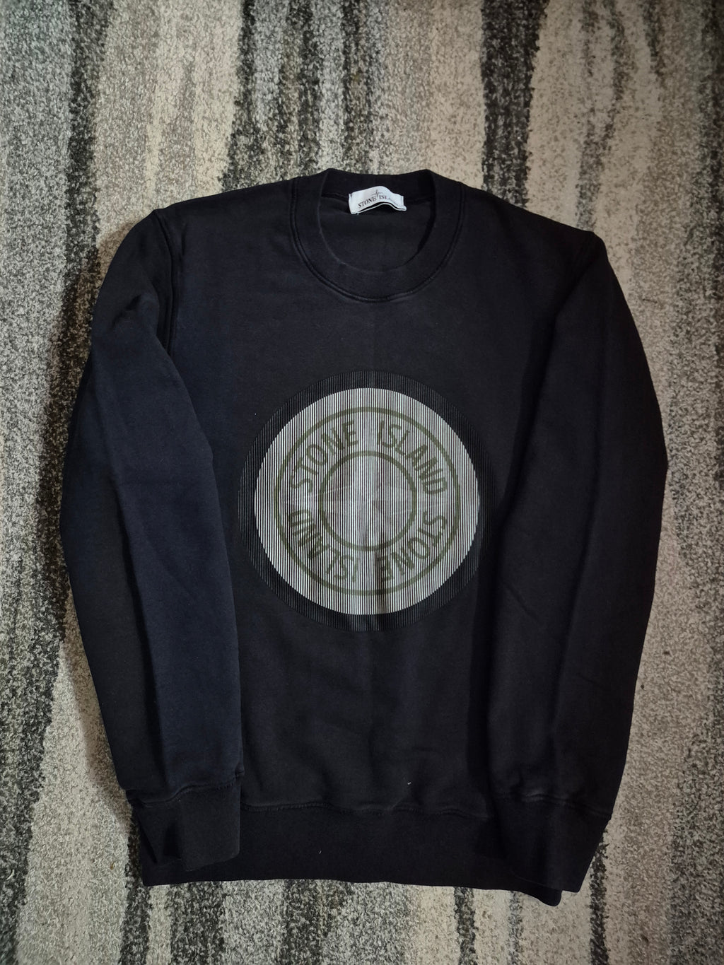 Stone Island Big Logo Crewneck Navy L