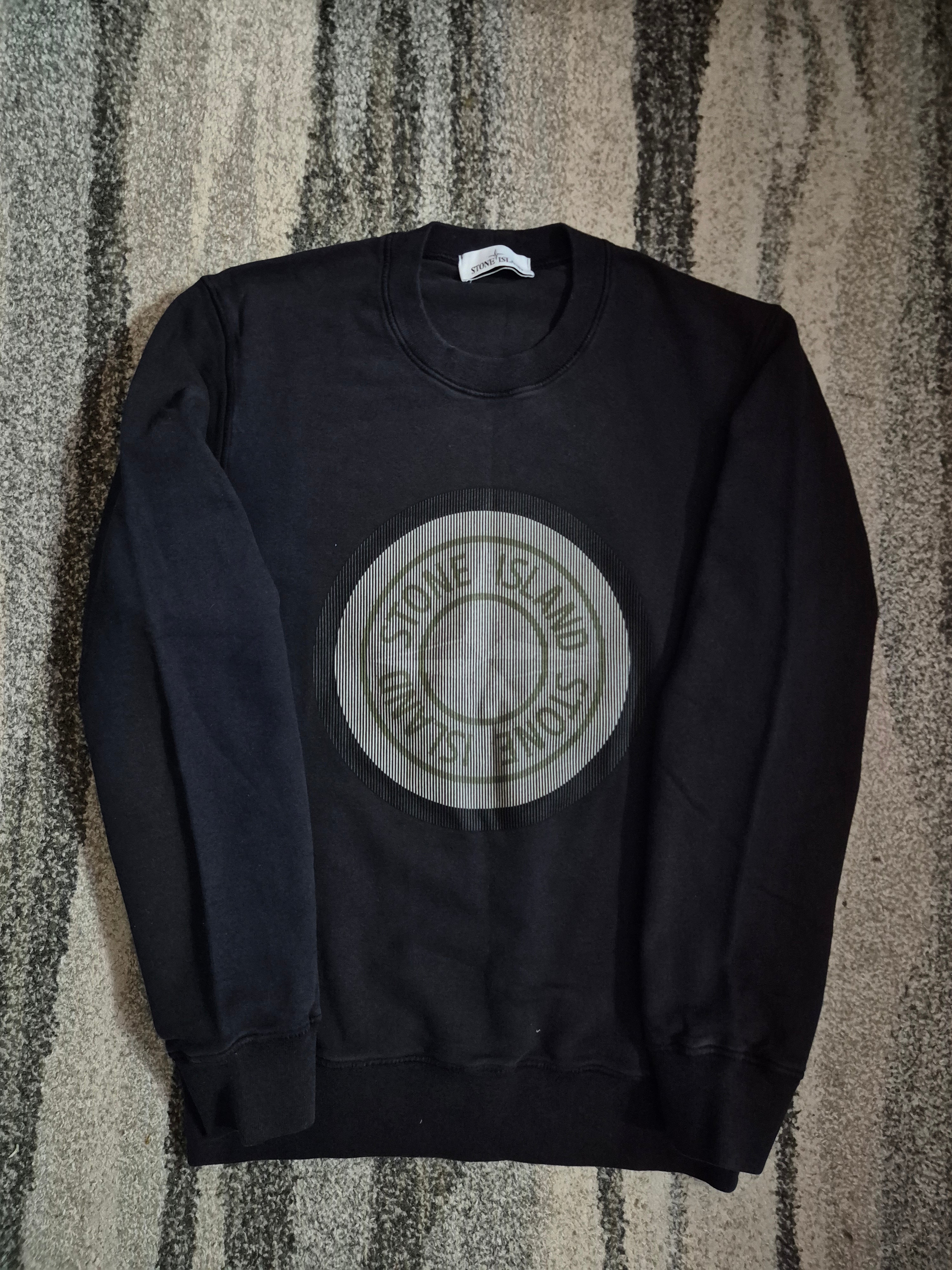 Stone Island Big Logo Crewneck Navy L