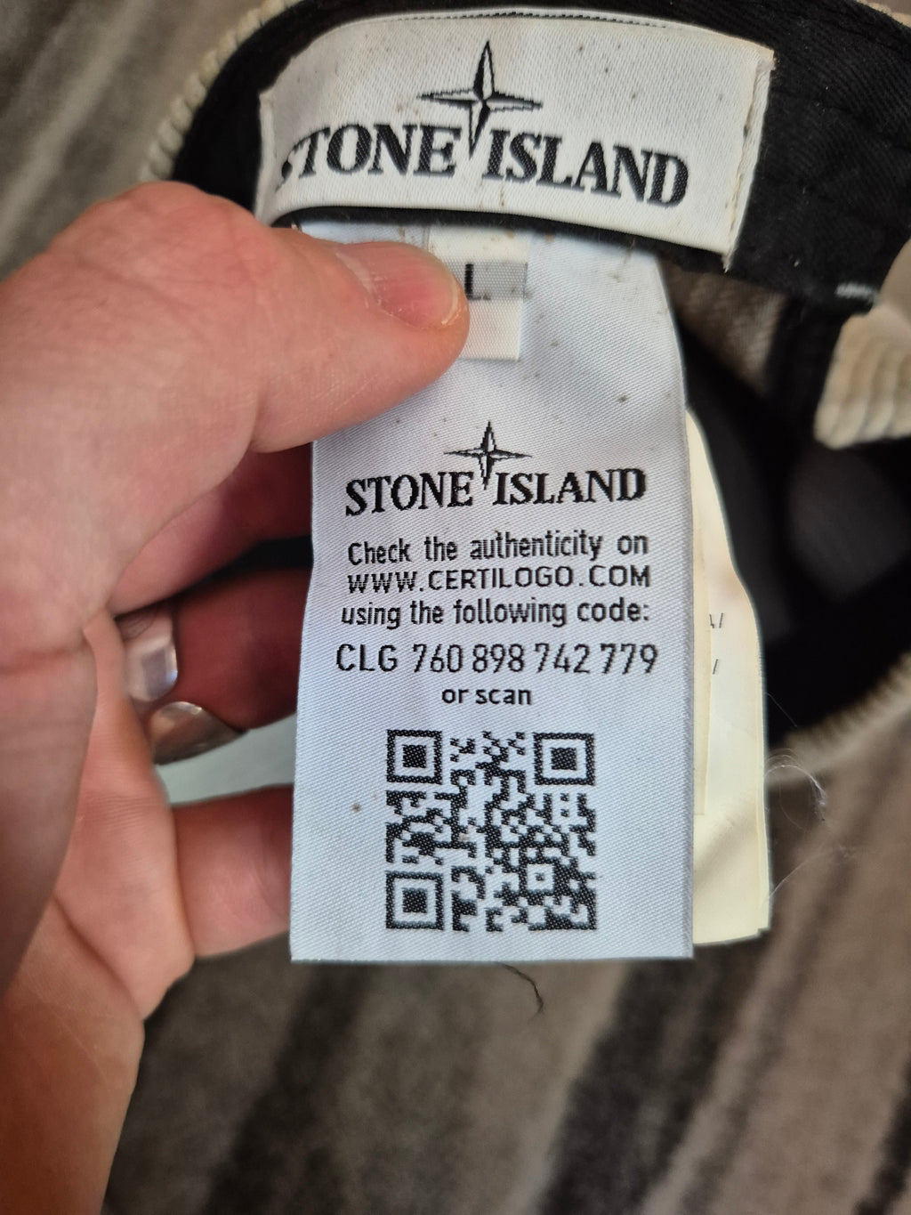 Stone Island Corduroy Cap Beige L