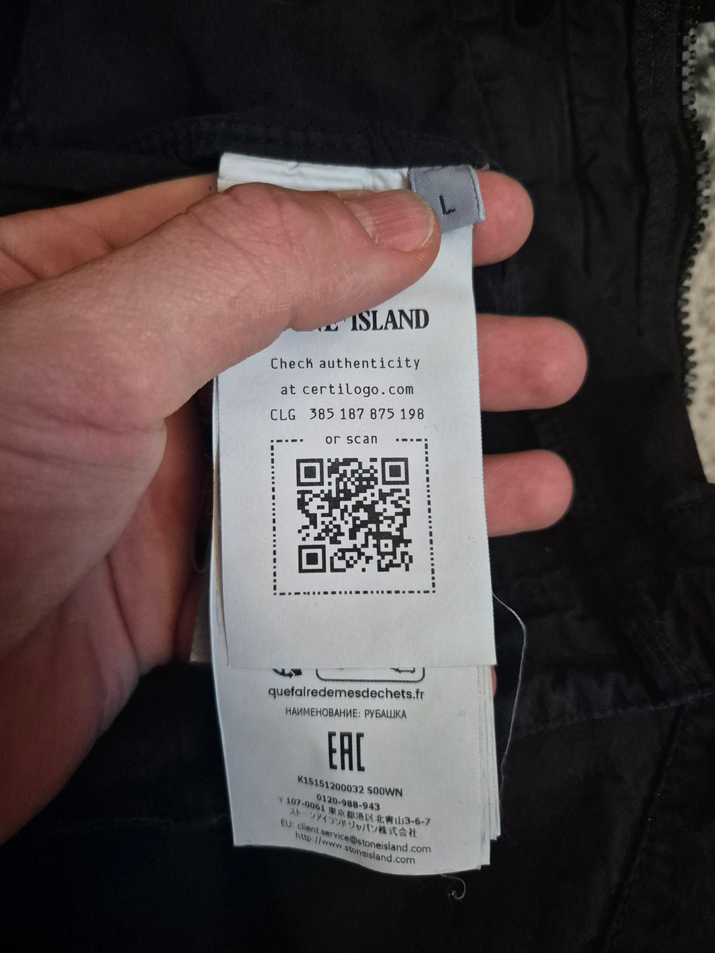 Stone Island Overshirt Black L