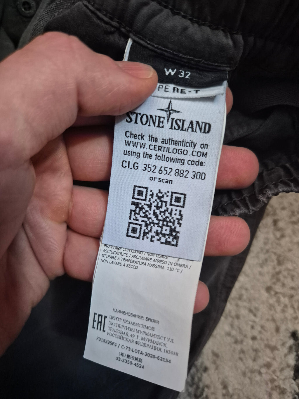 Stone Island Ghost Cargo Pants Grey W32