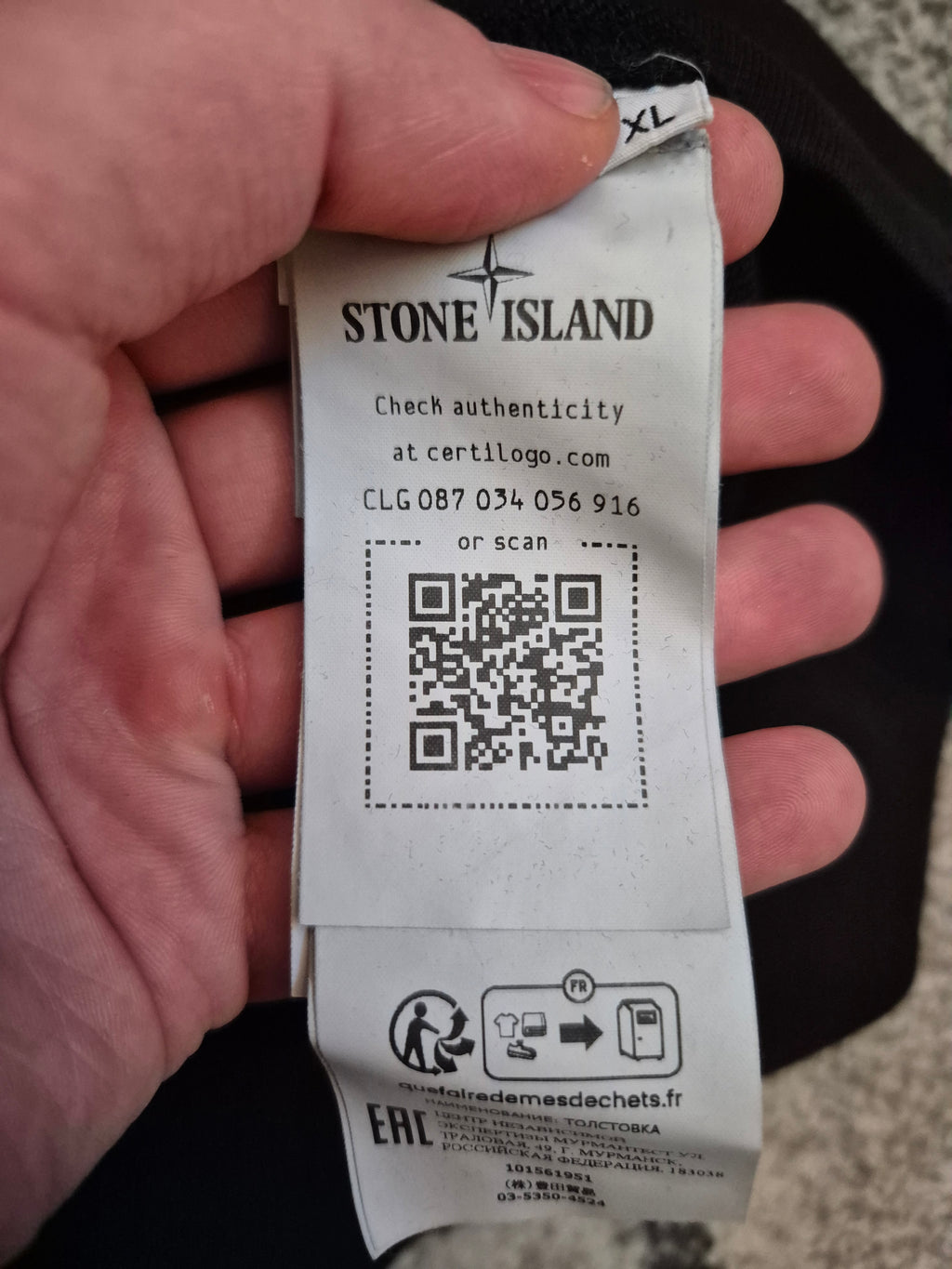 Stone Island Halfzip Black XL