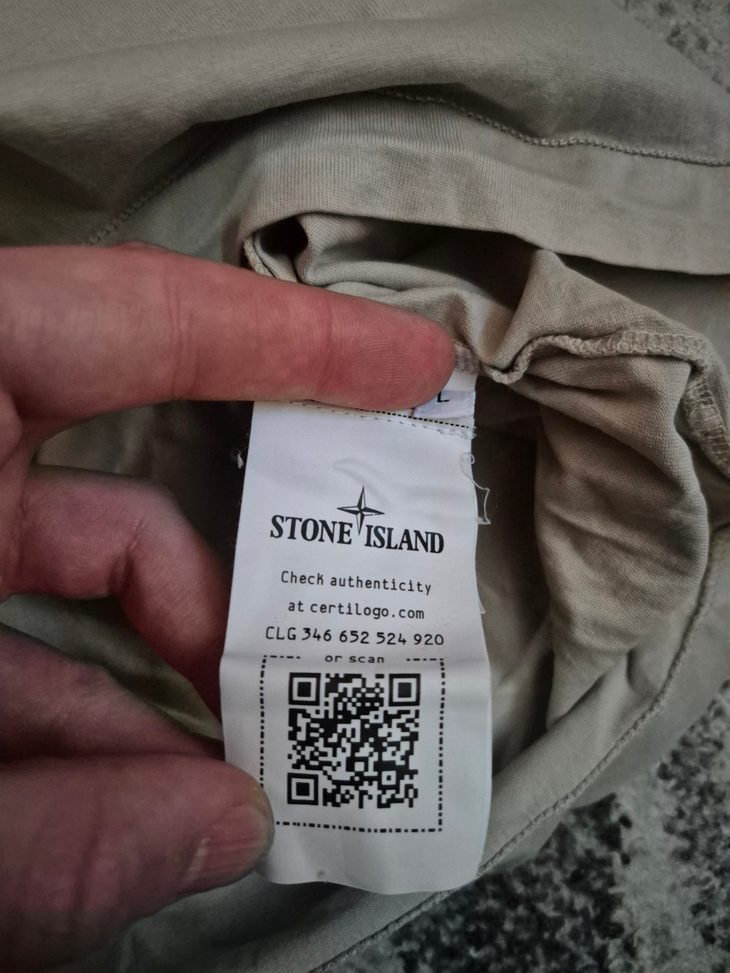 Stone Island T-Shirt Beige L