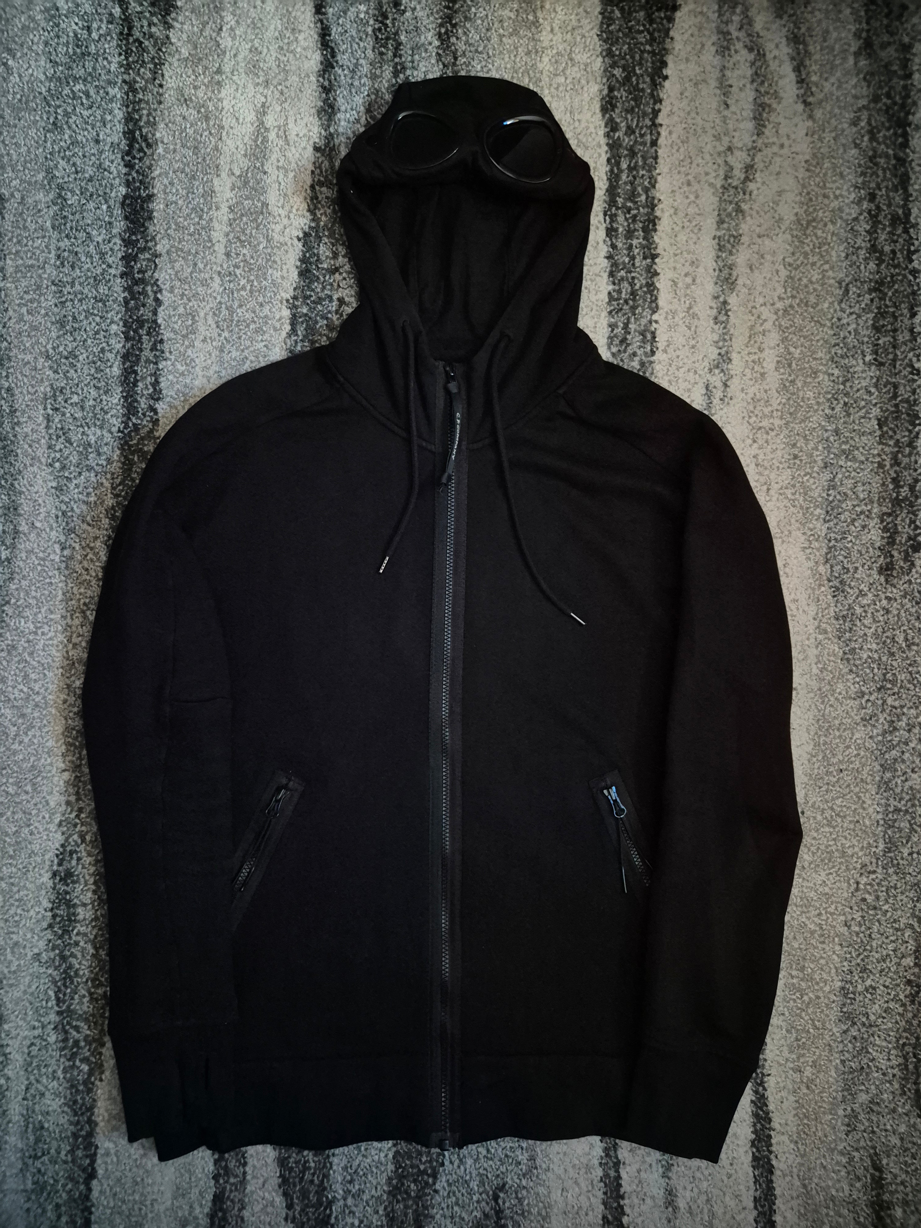 C.P. Company Goggle Zip Up Hoodie Black L