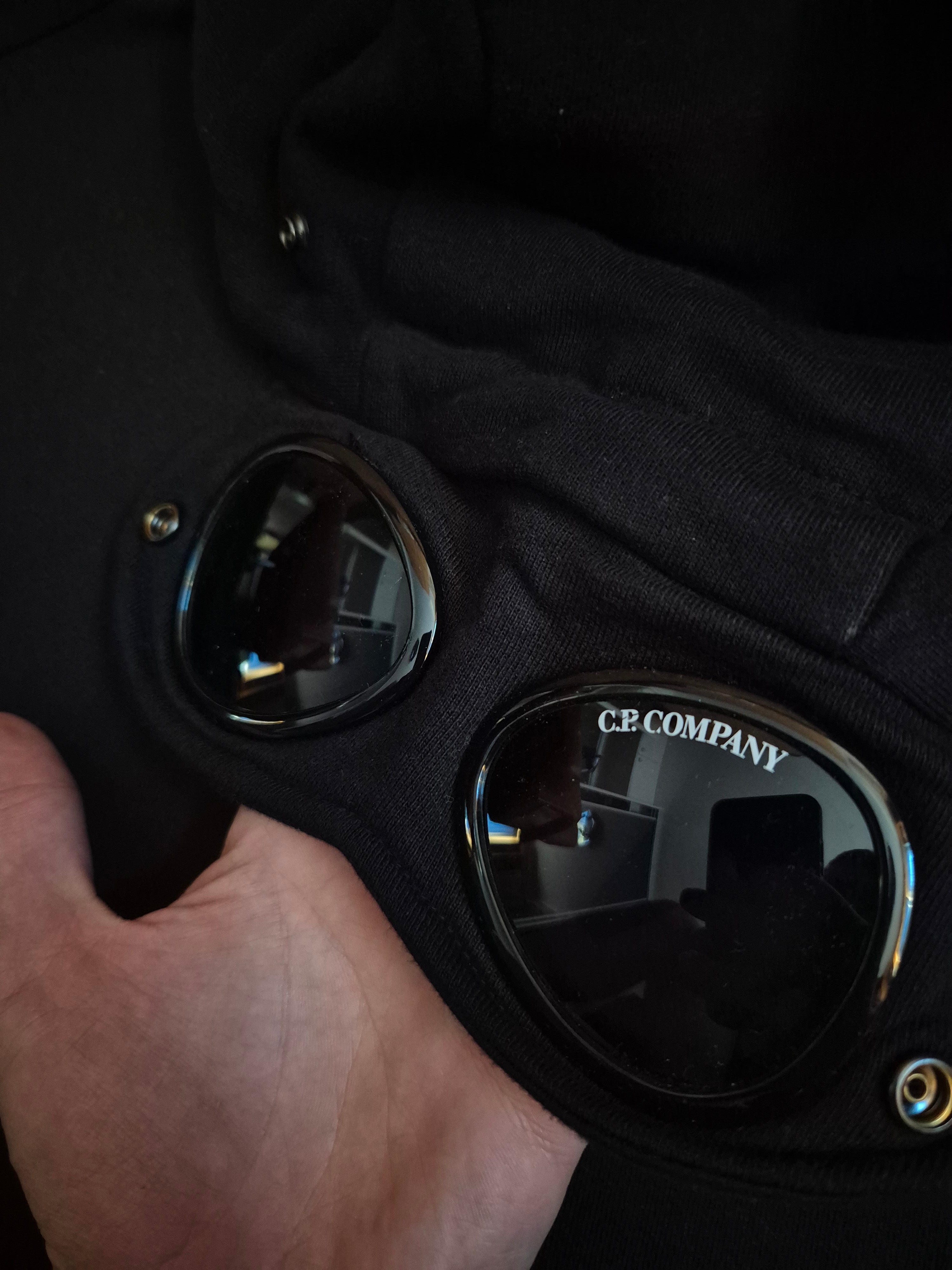 C.P. Company Goggle Zip Up Hoodie Black L
