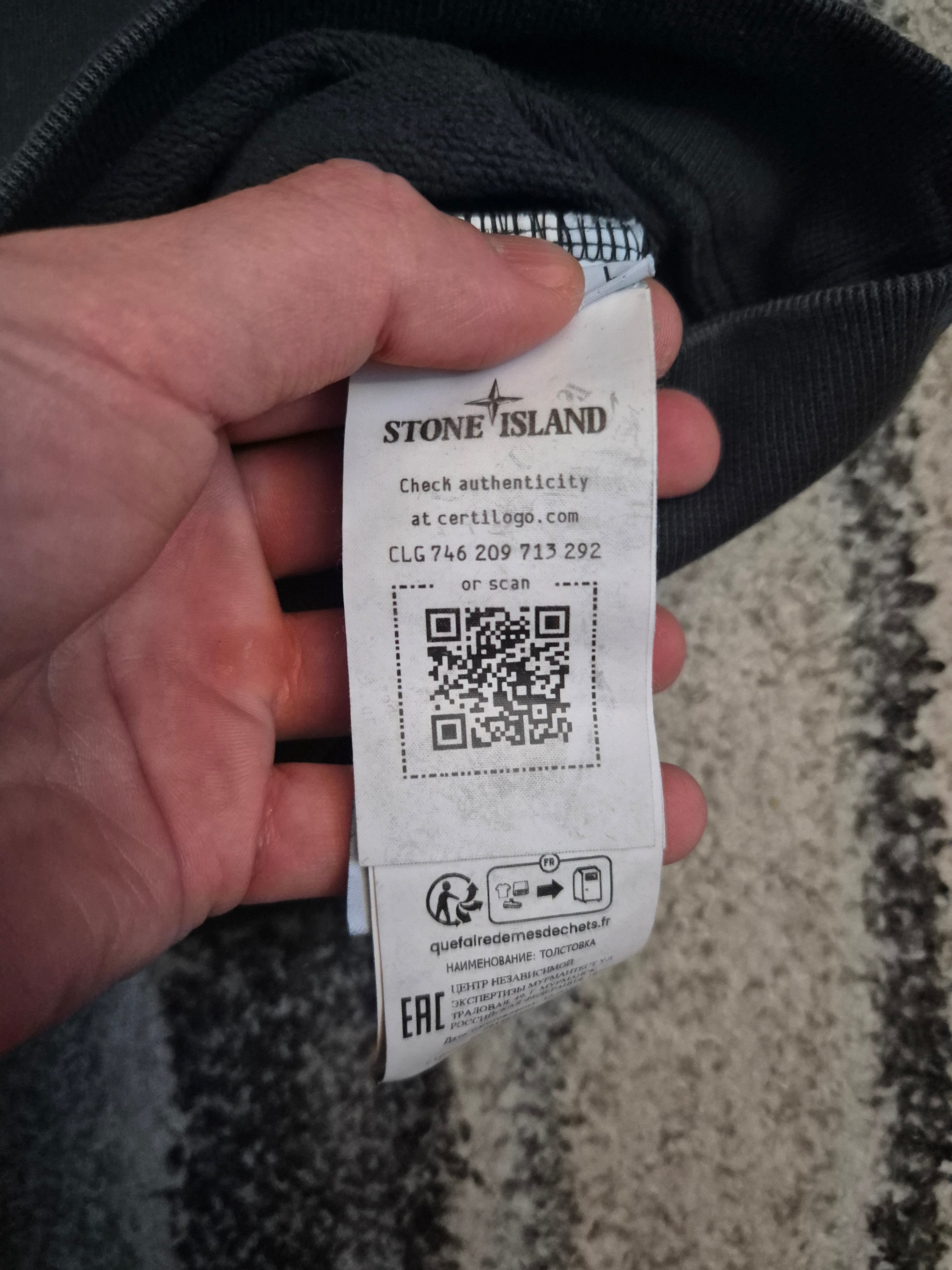 Stone Island Crewneck Lead Grey L