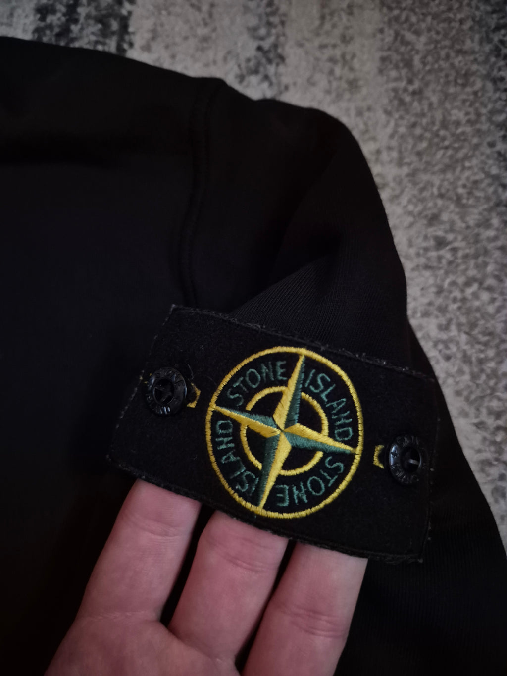 Stone Island Zip Hoodie Black L
