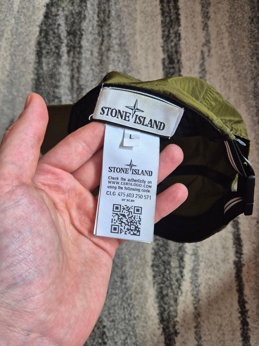 Stone Island Nylon Metal Cap Khaki L