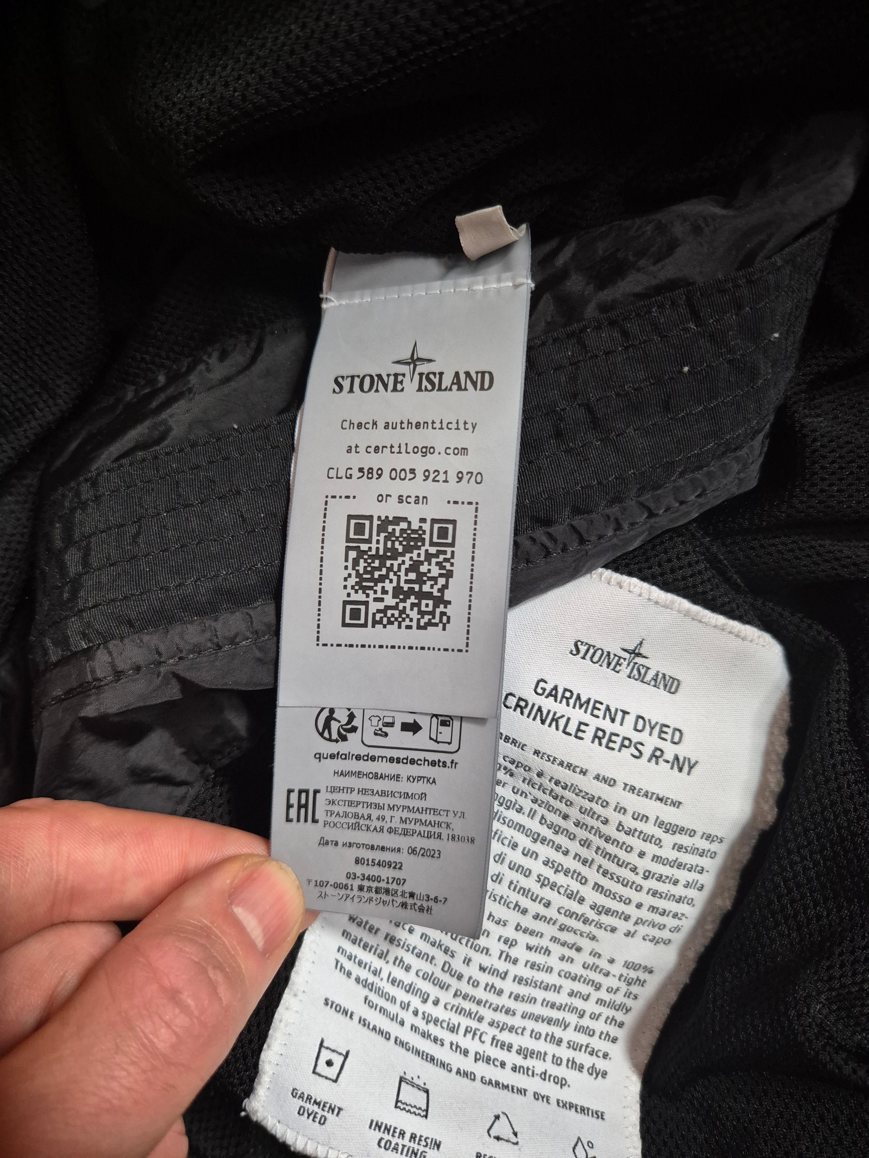 Stone Island Crinkle Reps Jacket Black L