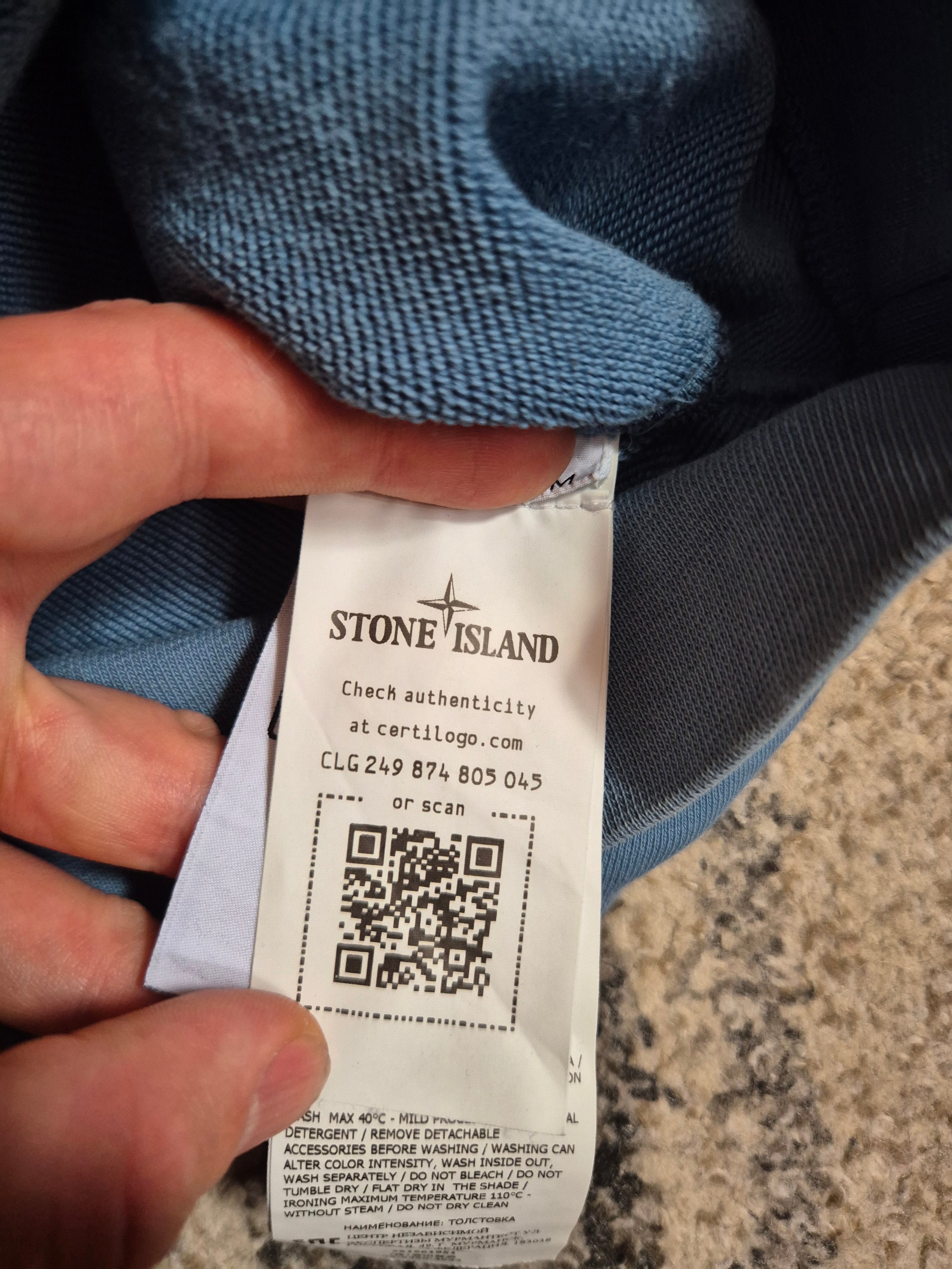 Stone Island Half Zip Blue M