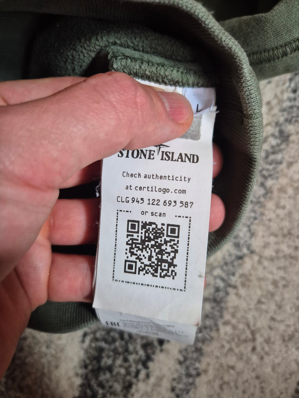 Stone Island Hoodie Khaki L