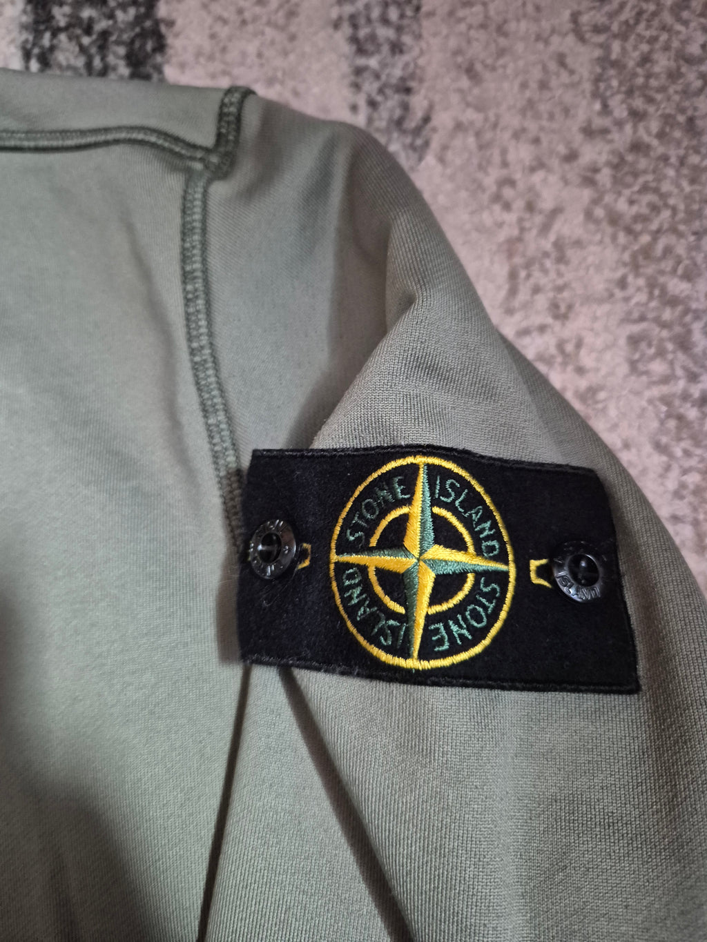 Stone Island Two Tone Khaki Crewneck L