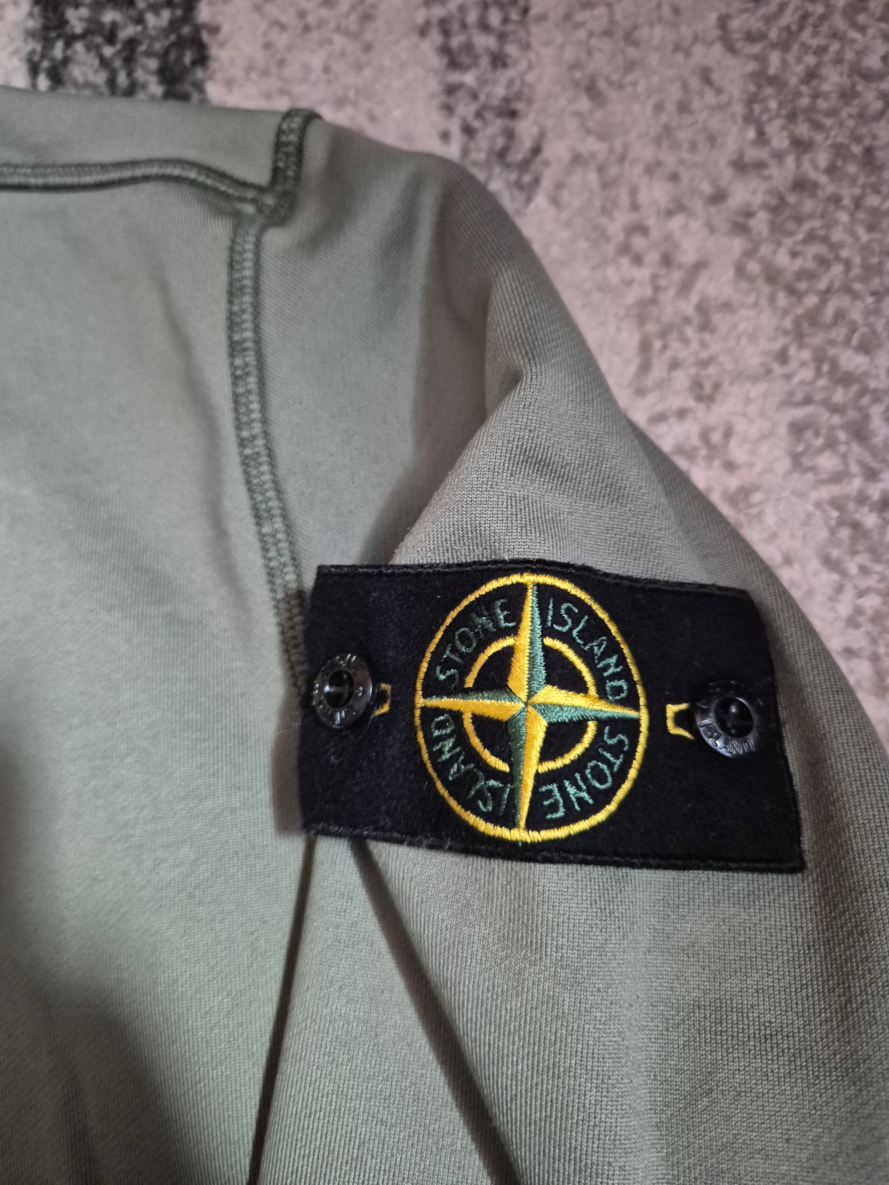 Stone Island Two Tone Khaki Crewneck L