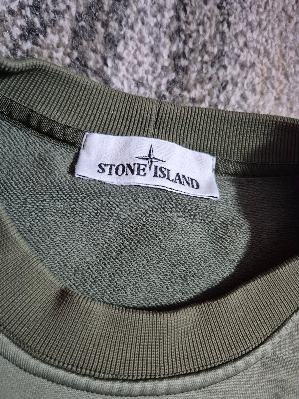 Stone Island Two Tone Khaki Crewneck L