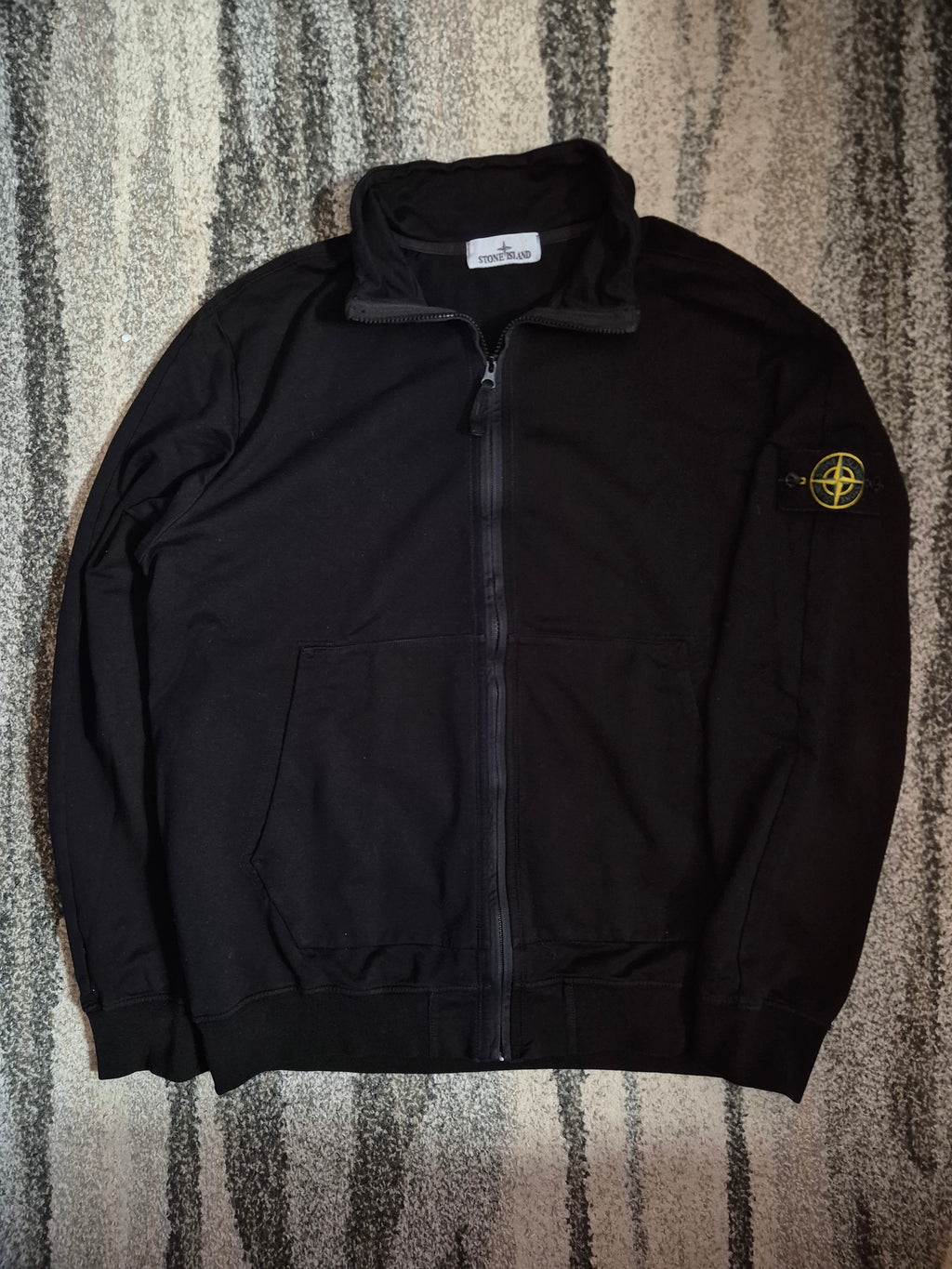 Stone Island Full Zip Hoodie Black XXL