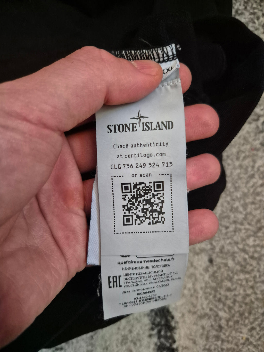 Stone Island Full Zip Hoodie Black XXL