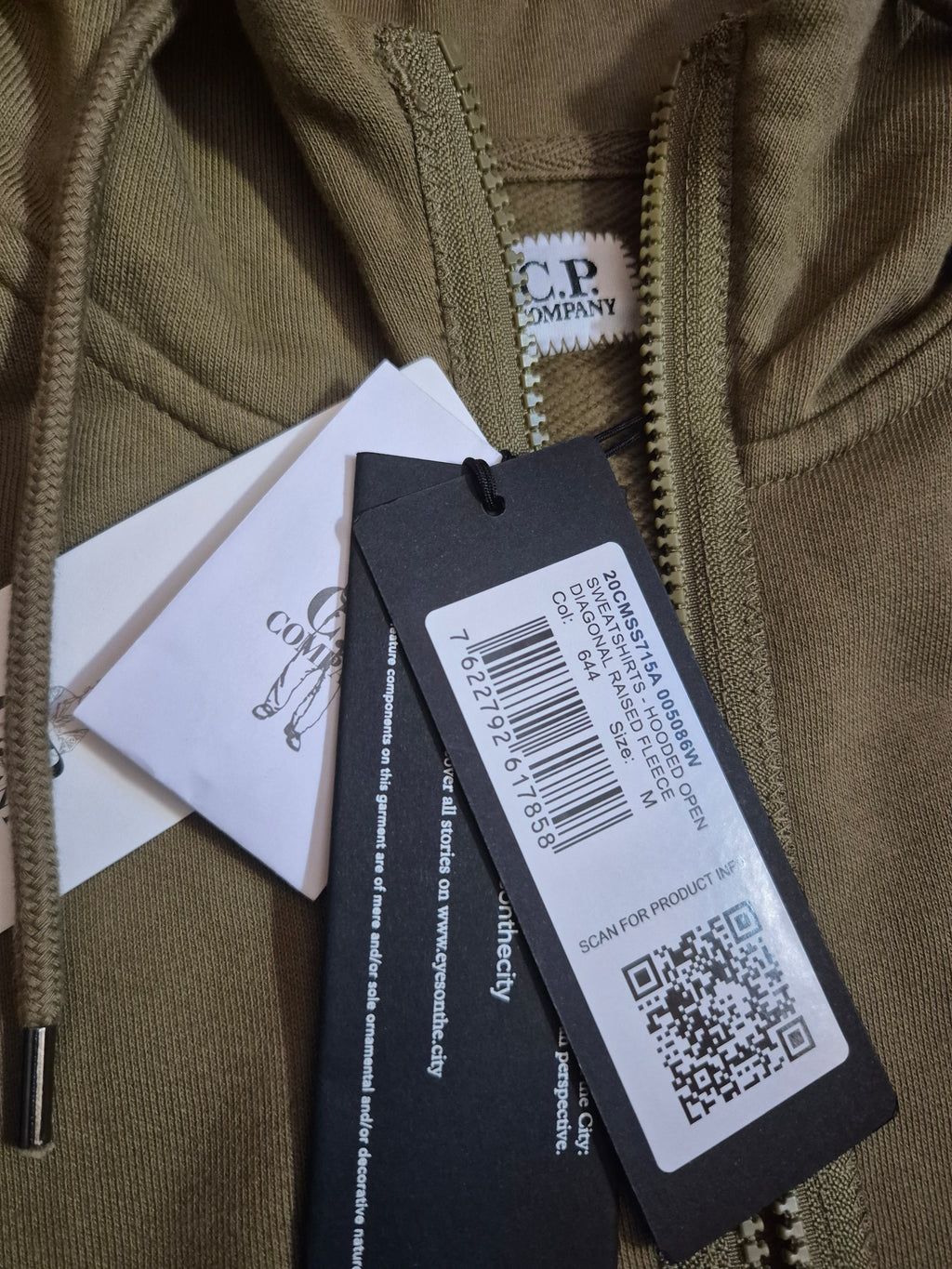 C.P. Company Goggle Zip Hoodie Olive M