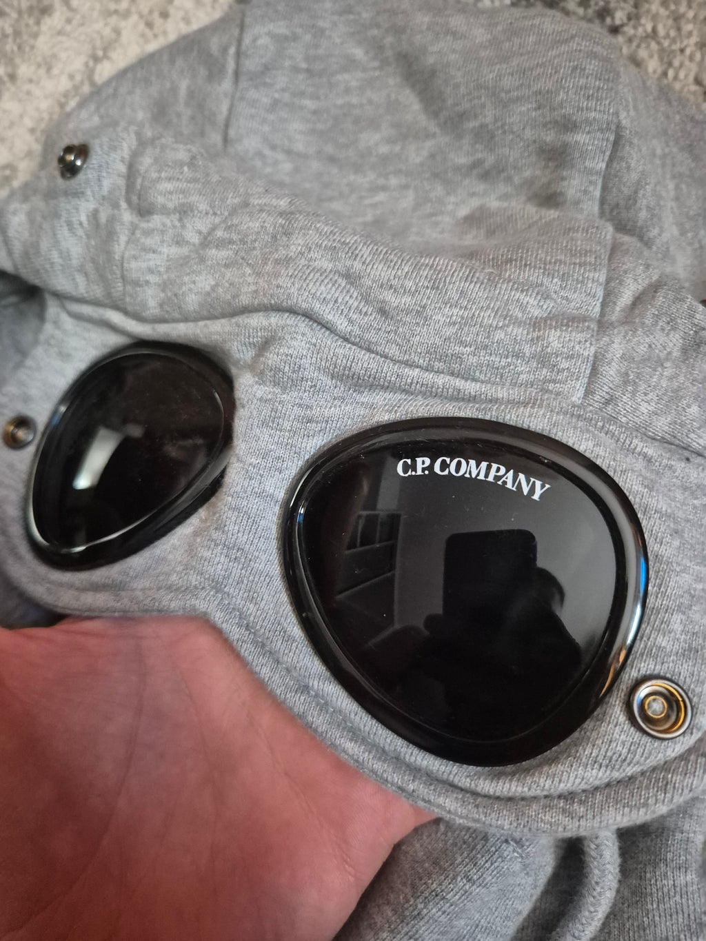 C.P. Company Goggle Zip Hoodie Grey L