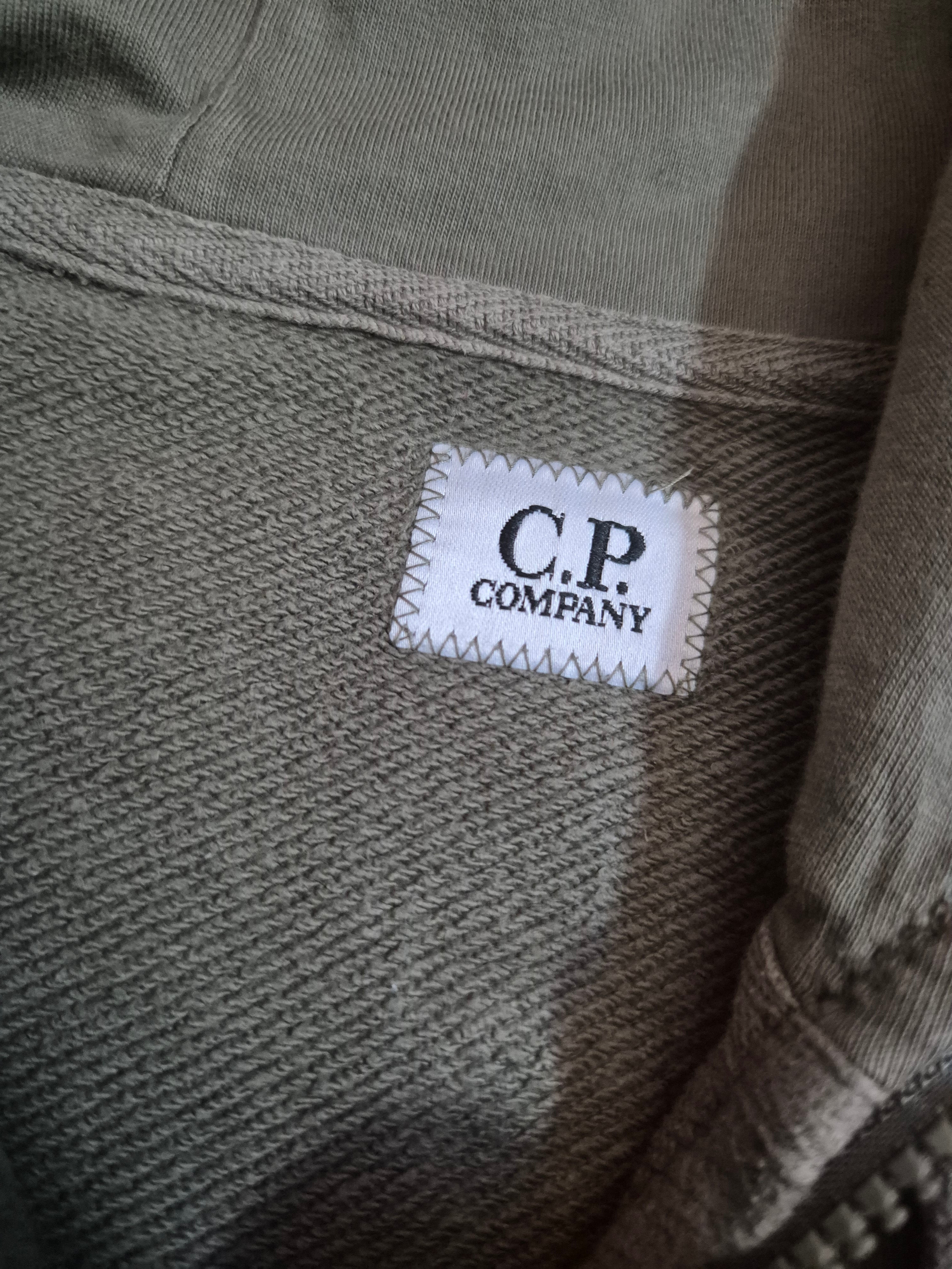 C.P. Company Goggle Zip Hoodie Khaki L