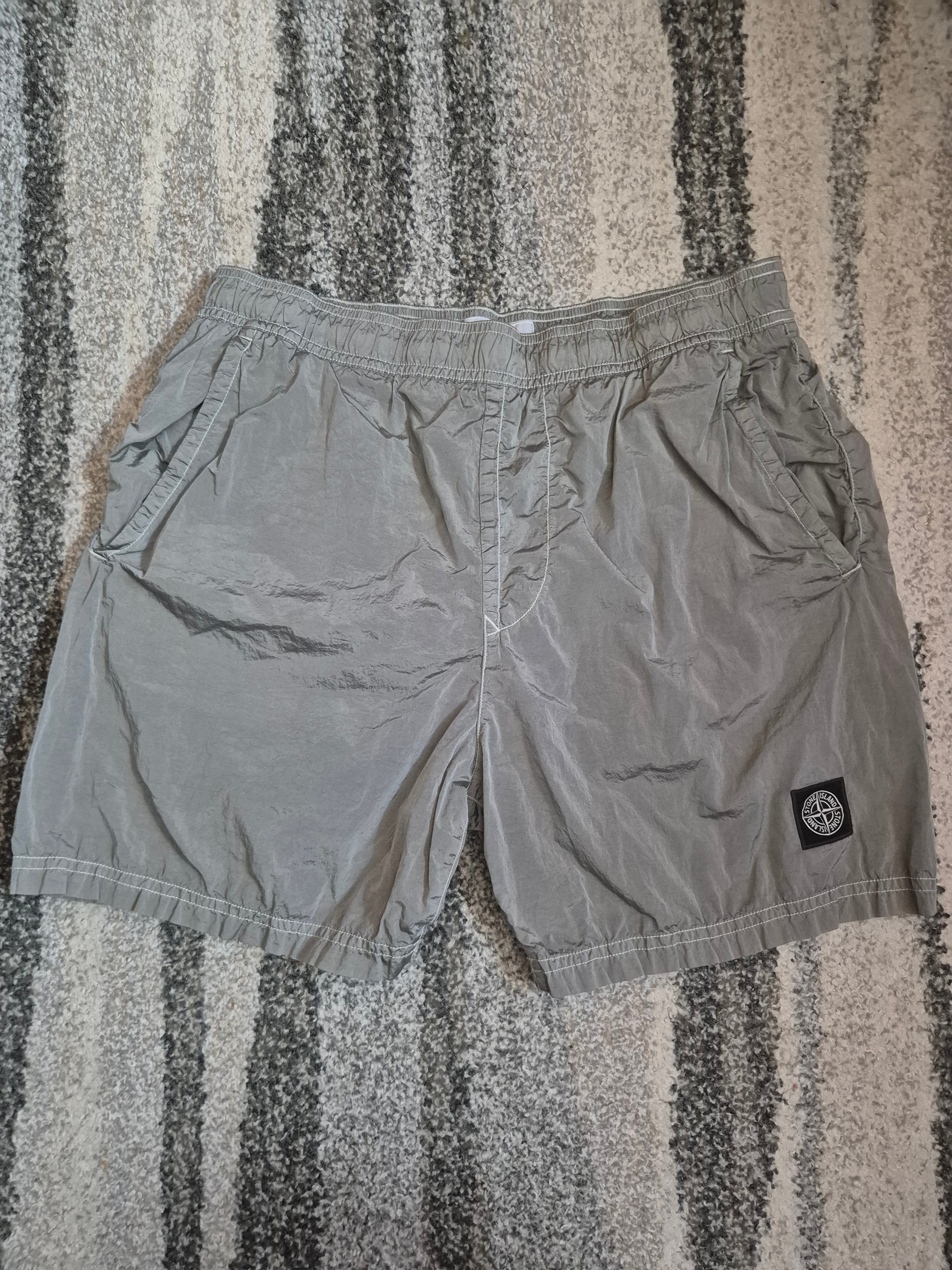 Stone Island Nylon Metal Swim Shorts Silver M