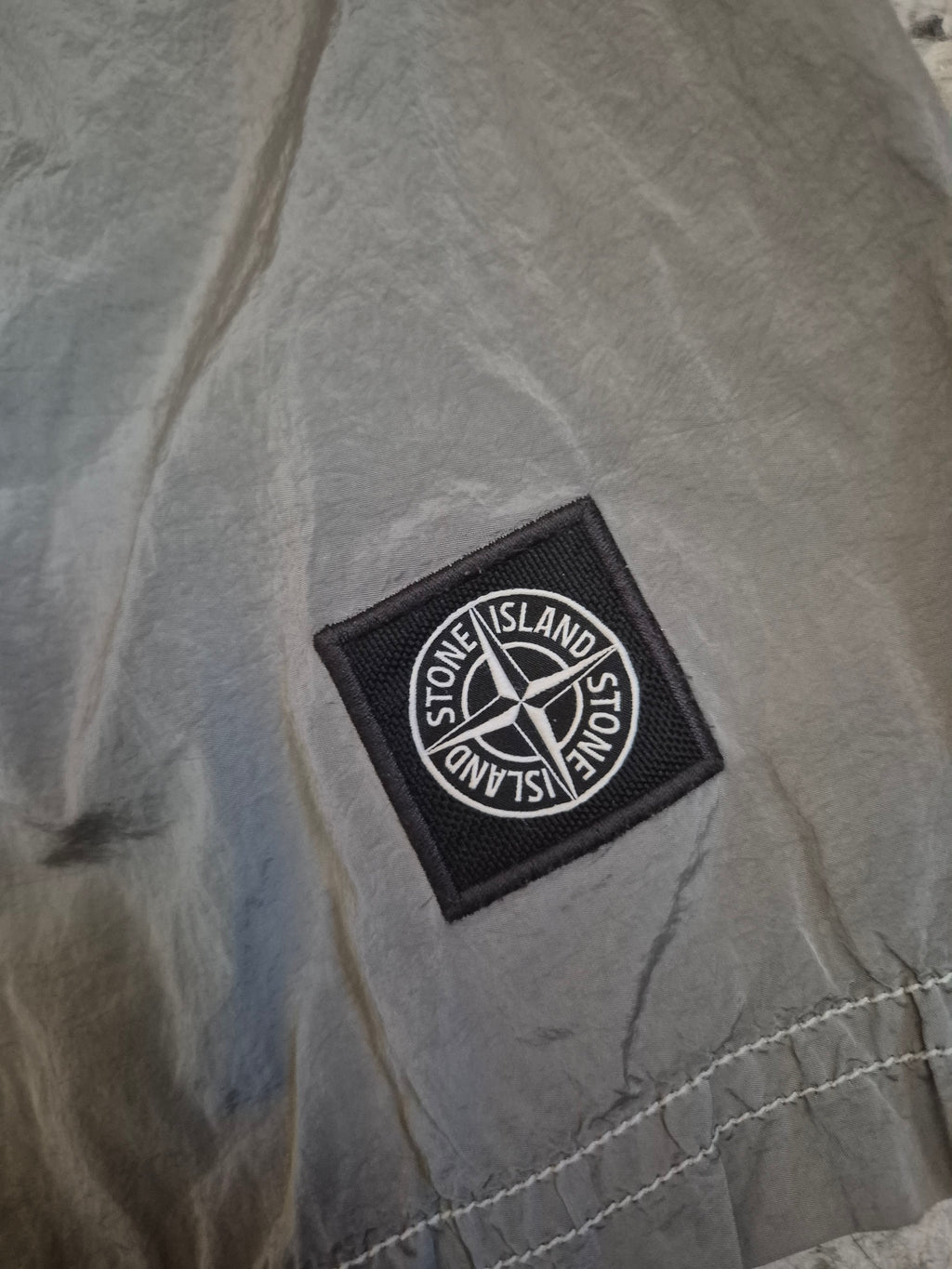 Stone Island Nylon Metal Swim Shorts Silver M