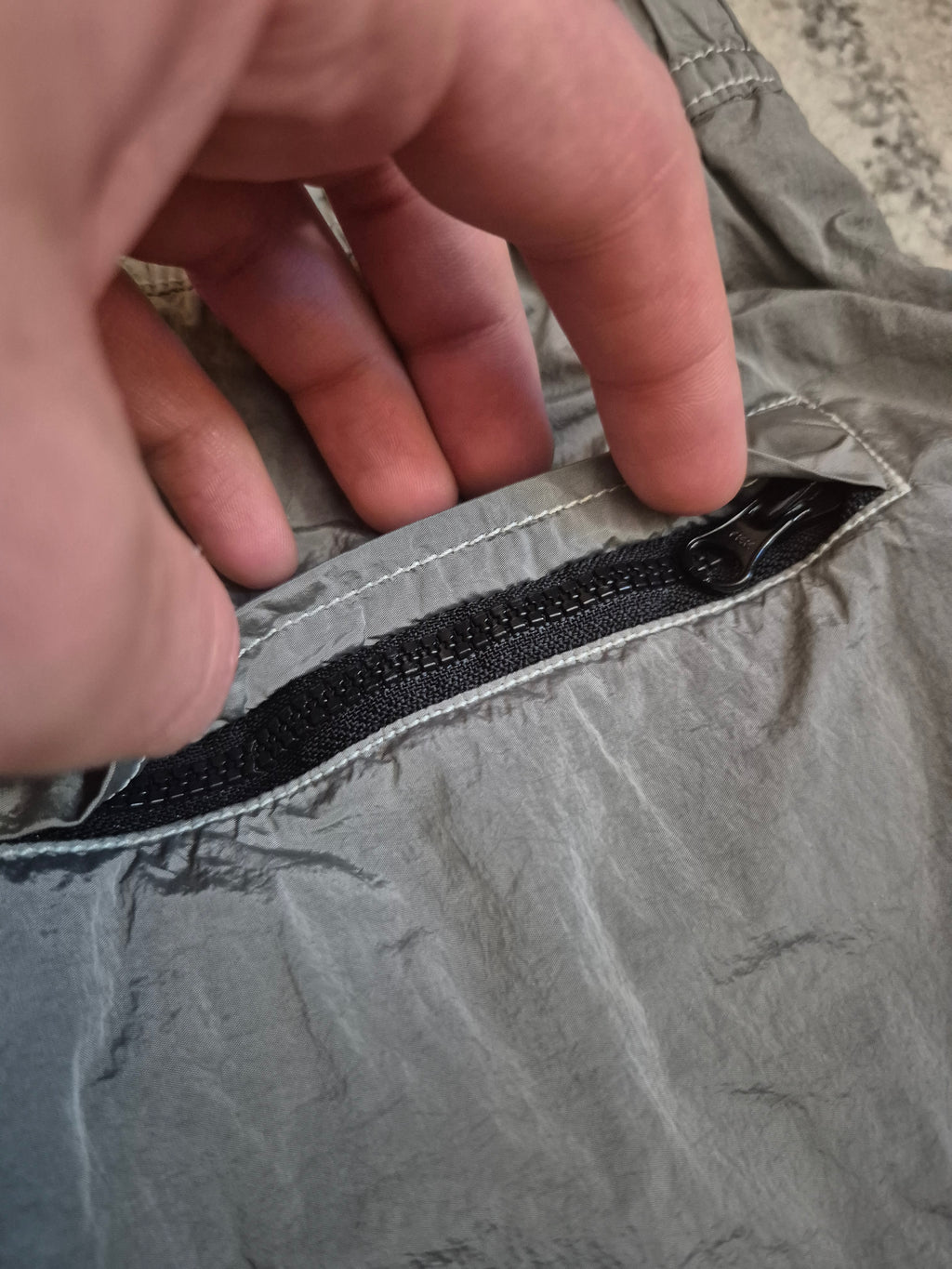 Stone Island Nylon Metal Swim Shorts Silver M