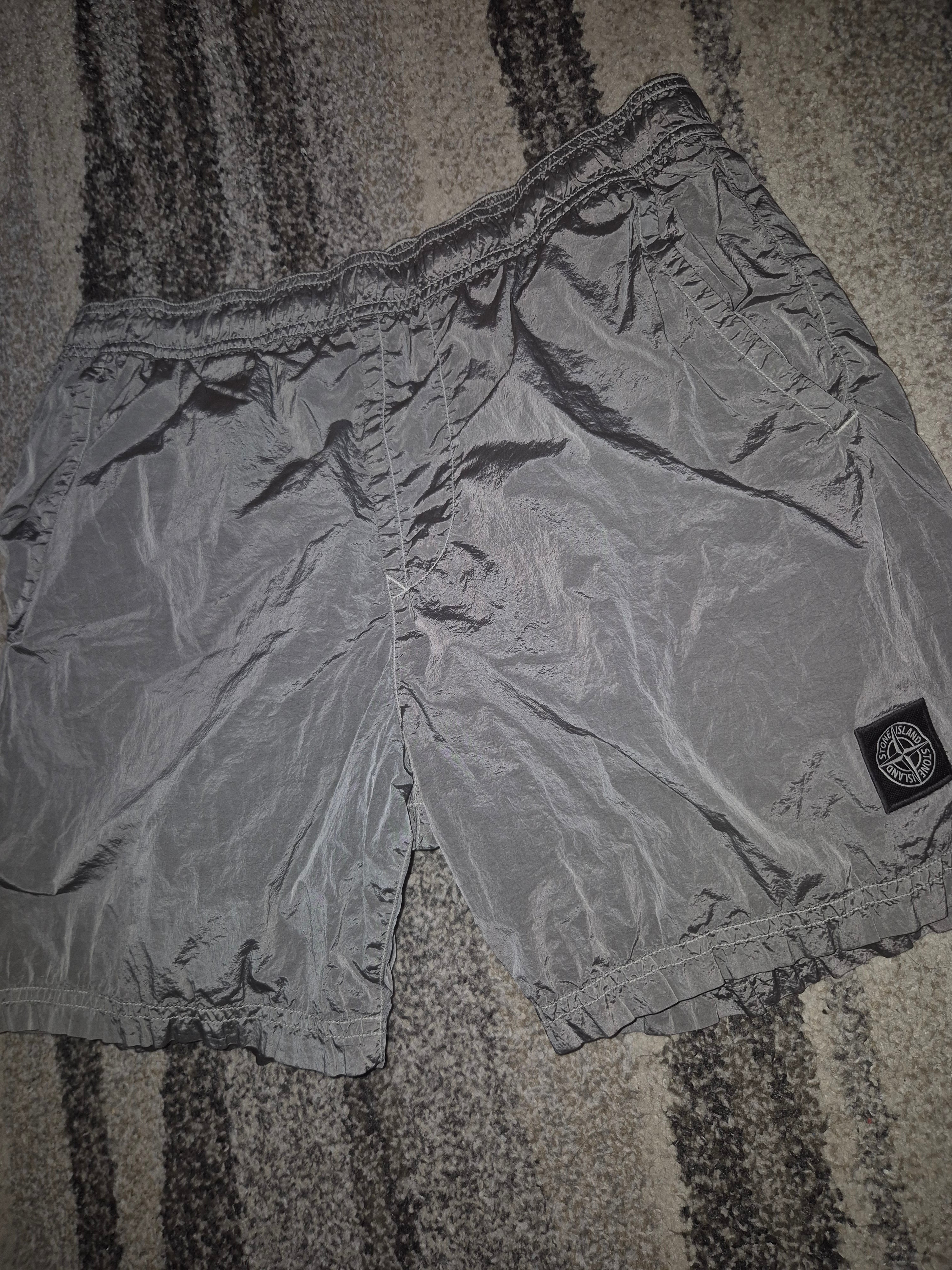 Stone Island Nylon Metal Swim Shorts Silver M