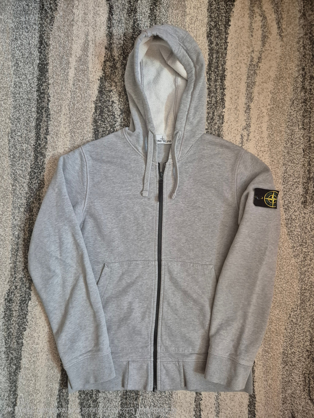 Stone Island Zip Hoodie Grey S