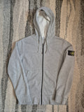 Stone Island Zip Hoodie Grey S