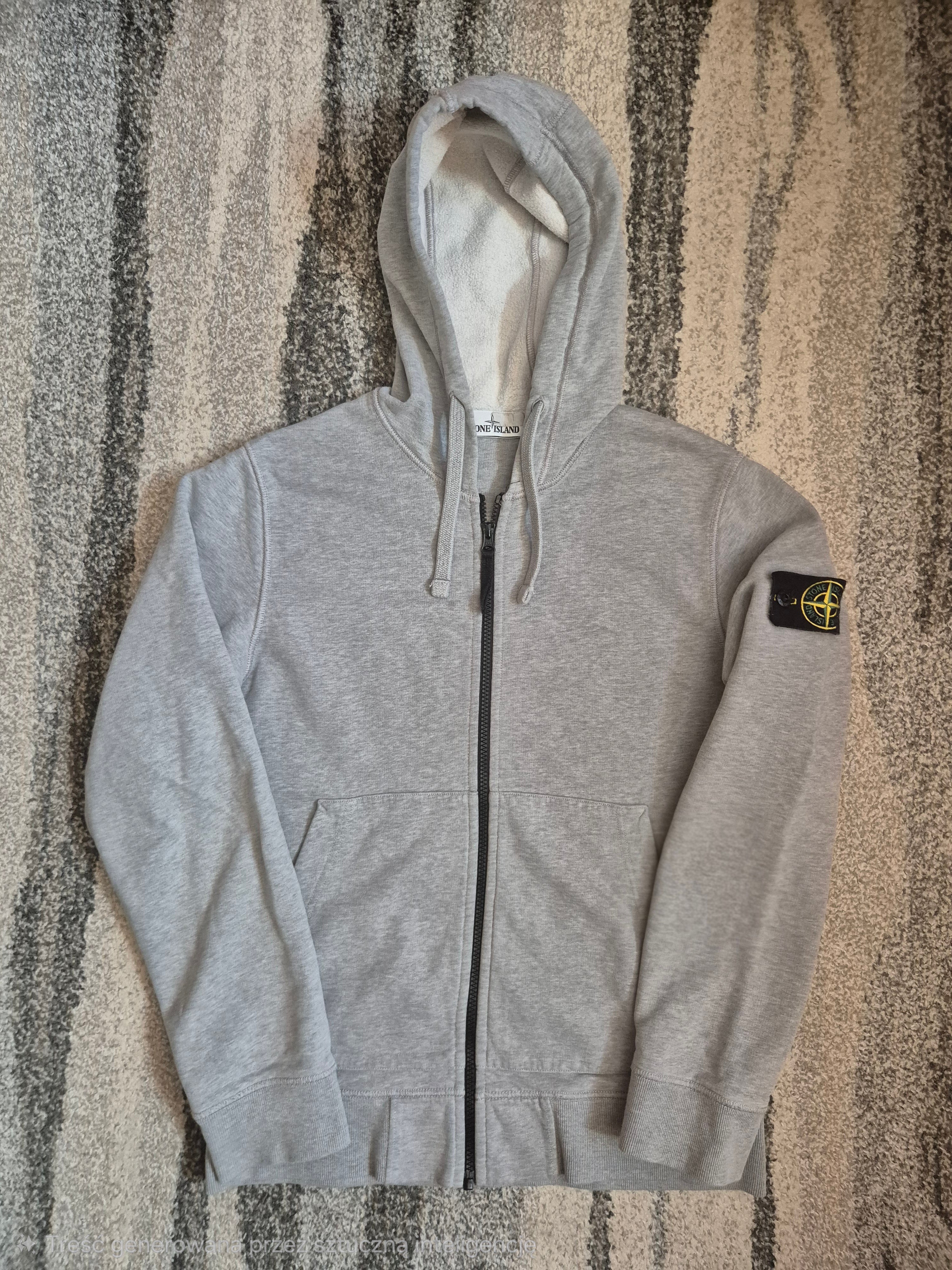 Stone Island Zip Hoodie Grey S