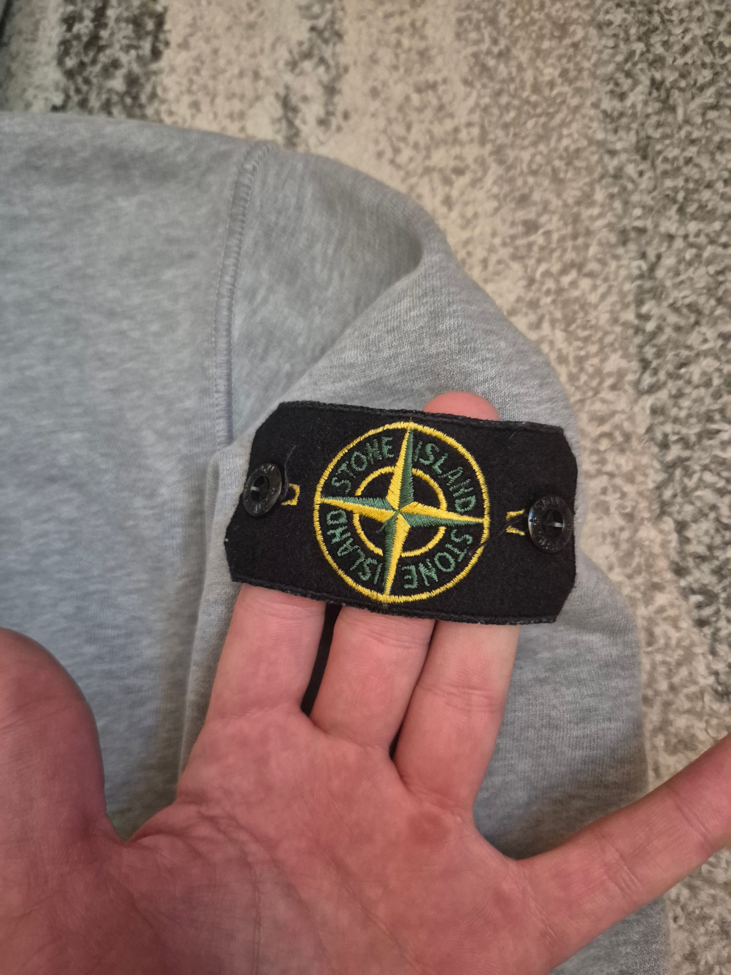 Stone Island Zip Hoodie Grey S