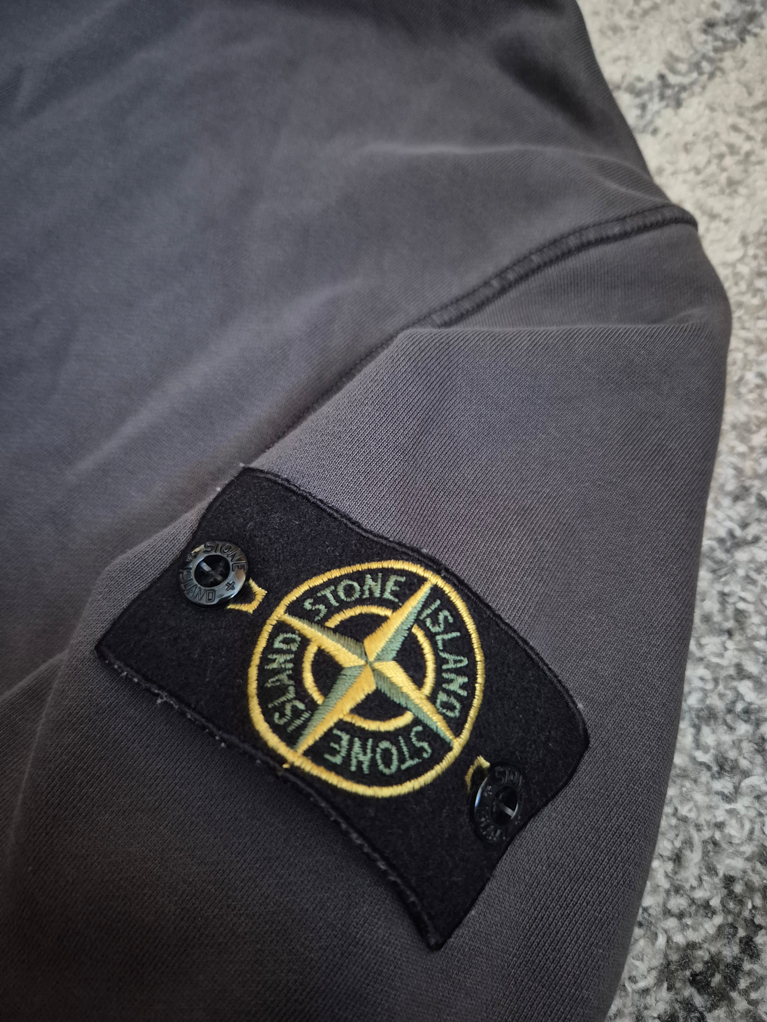 Stone Island Zip Hoodie Charcoal M