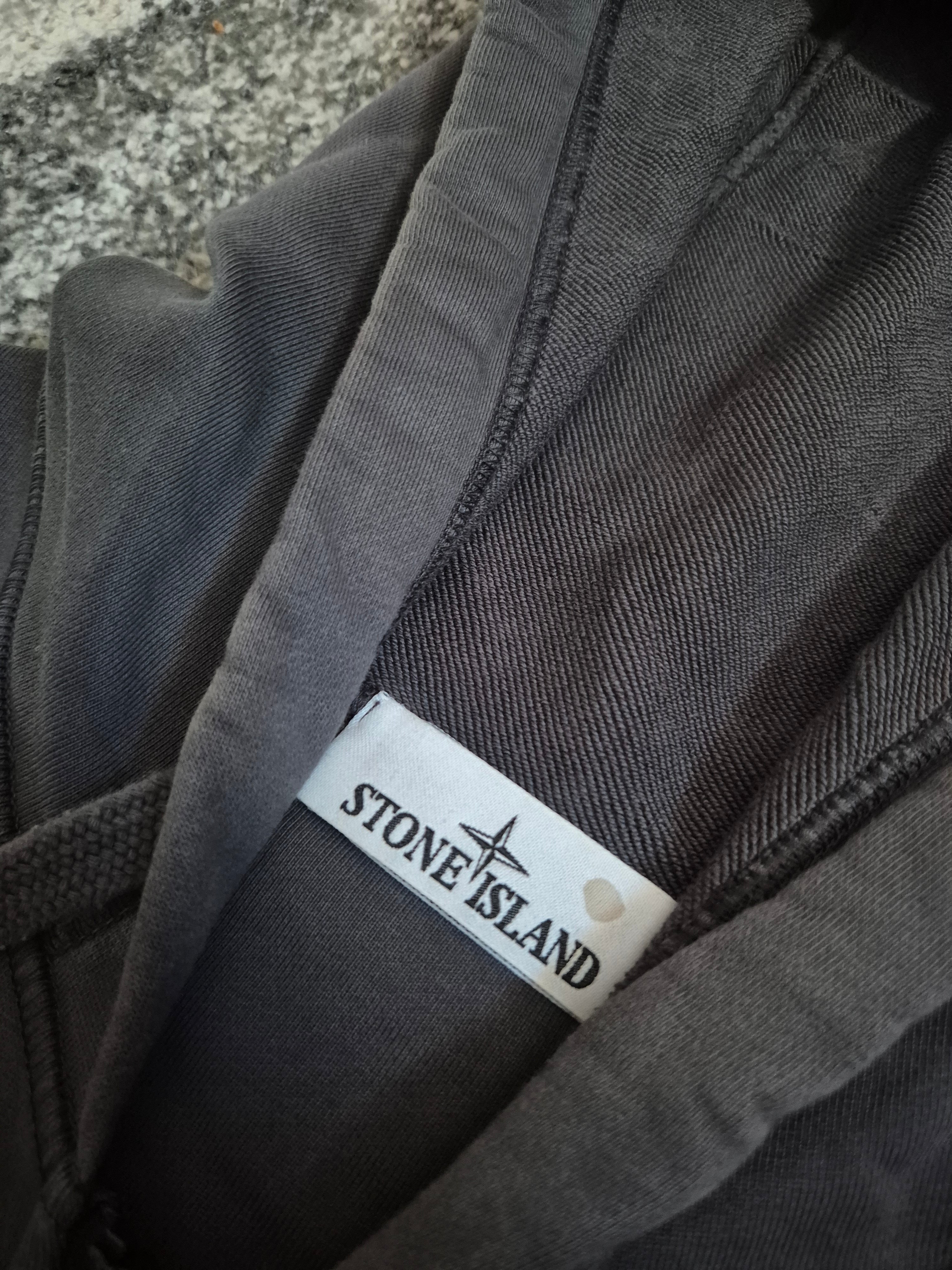 Stone Island Zip Hoodie Charcoal M