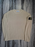 Stone Island Waffle Cotton Knit Sweater Beige M