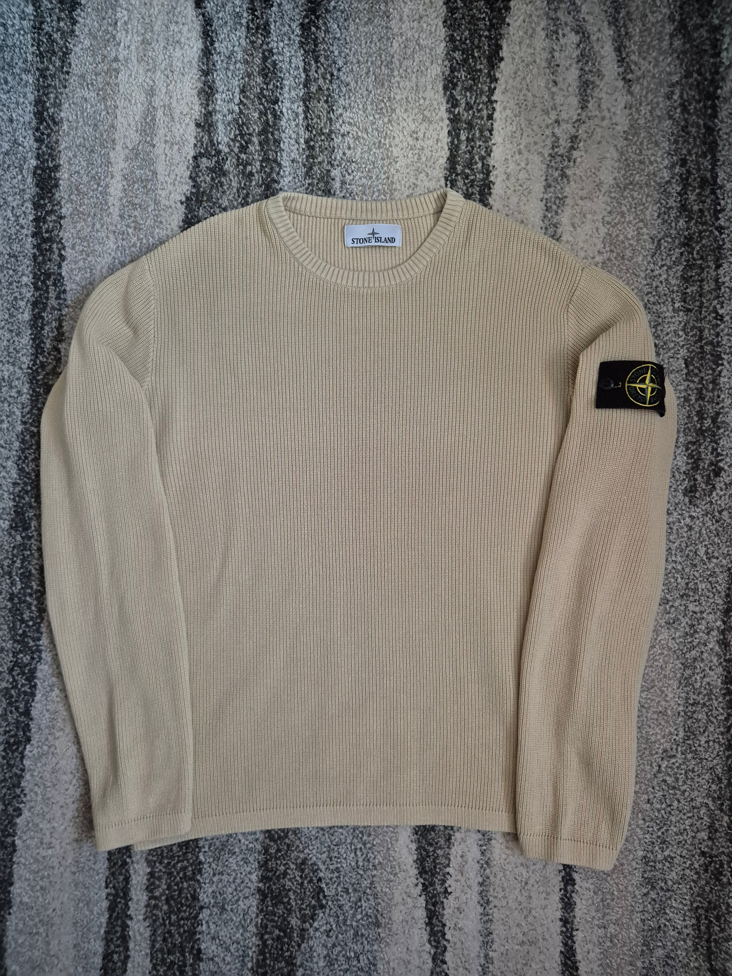 Stone Island Waffle Cotton Knit Sweater Beige M