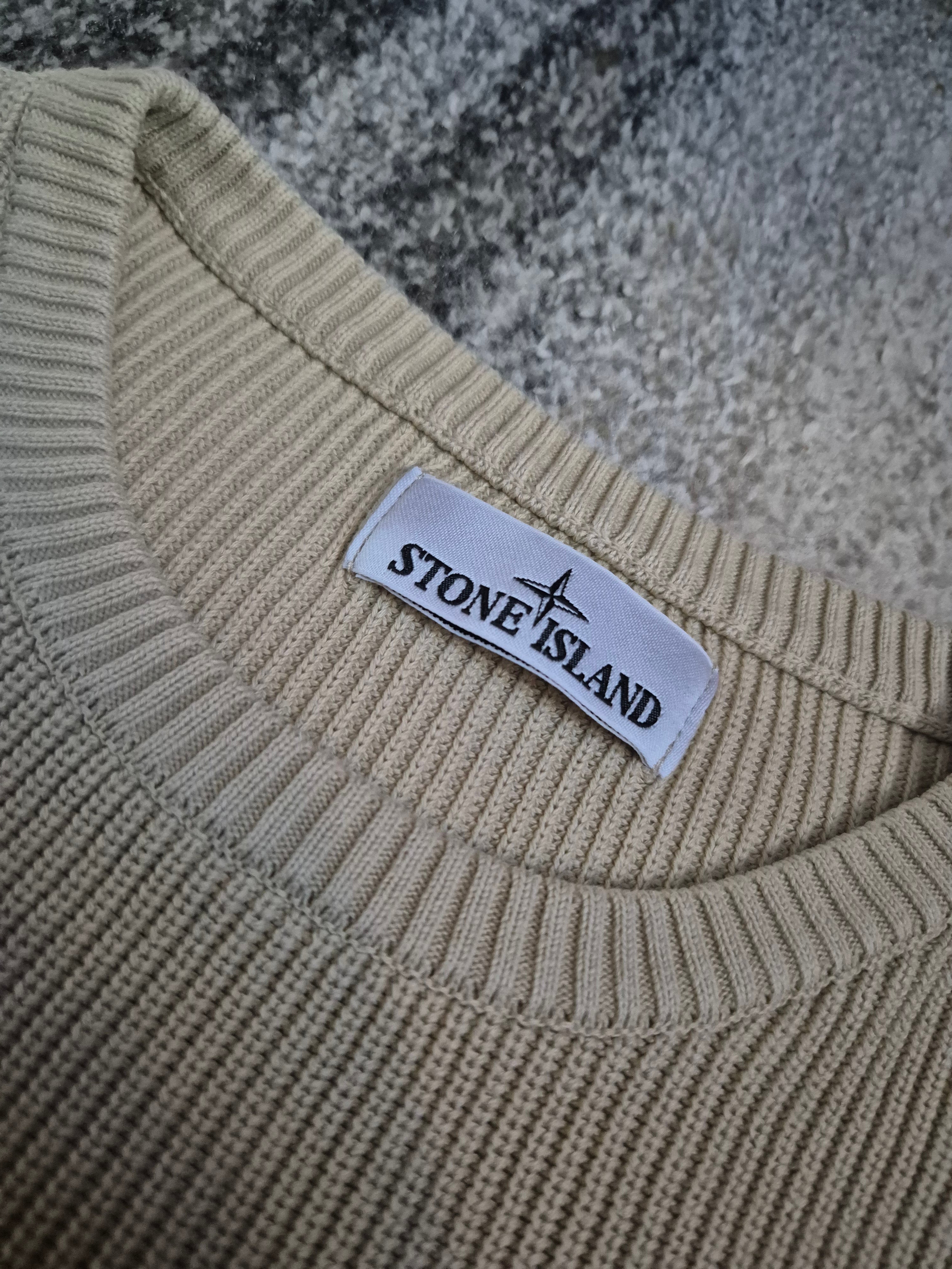 Stone Island Waffle Cotton Knit Sweater Beige M