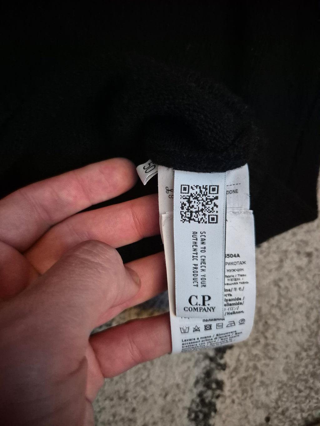 C.P. Company Lambswool Sweater Black L
