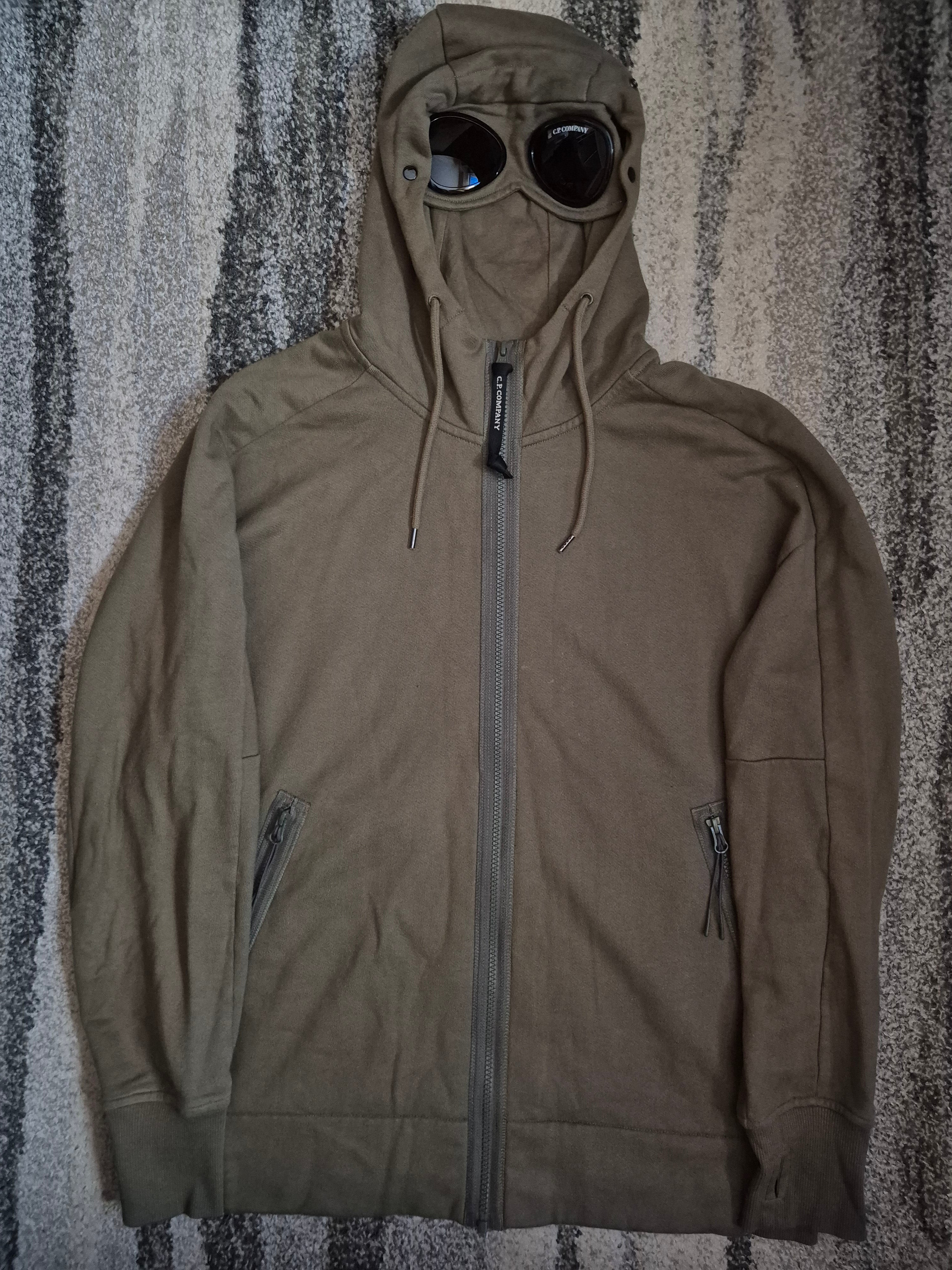 C.P. Company Goggle Zip Hoodie Khaki L