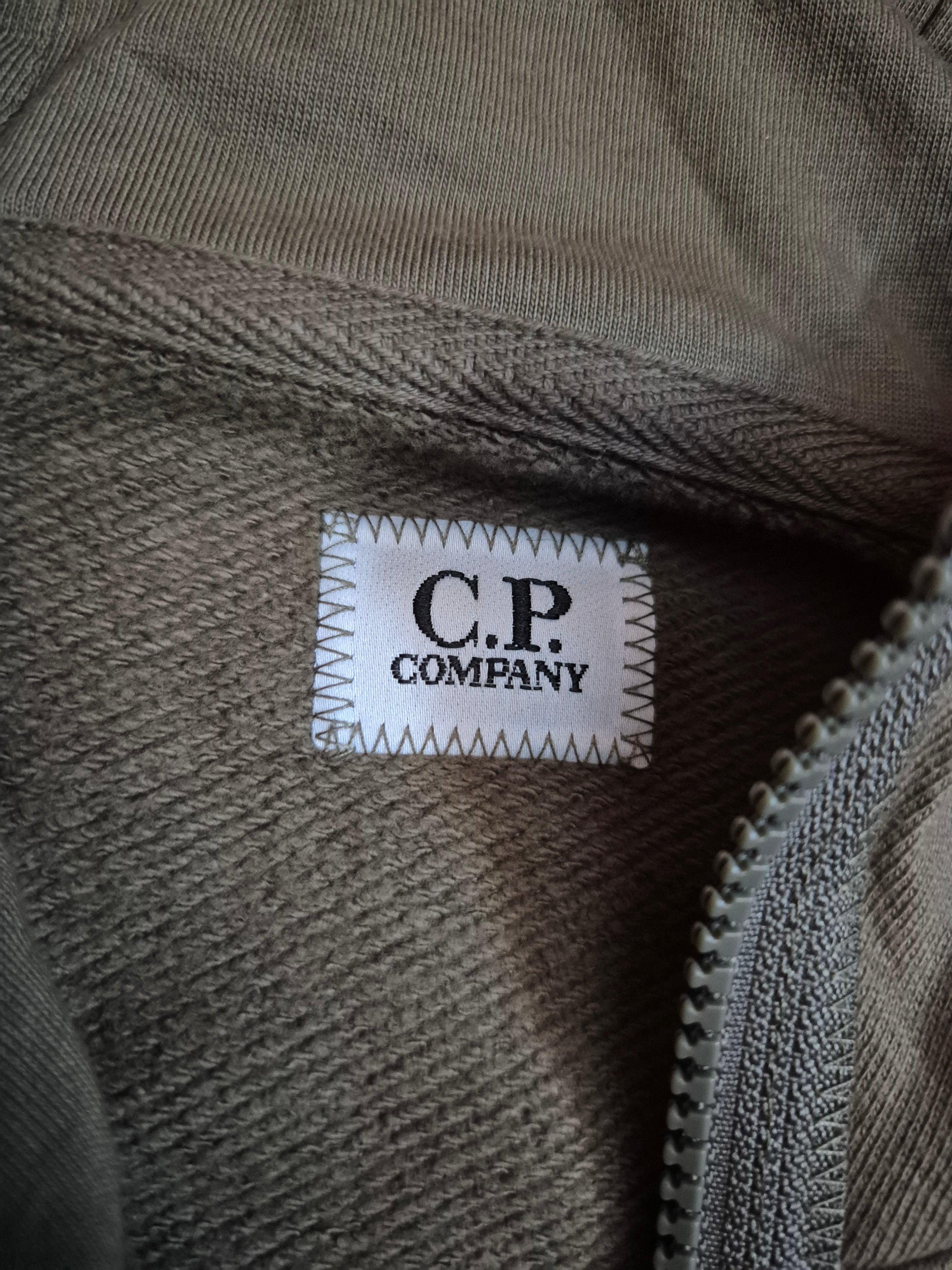 C.P. Company Goggle Zip Hoodie Khaki L