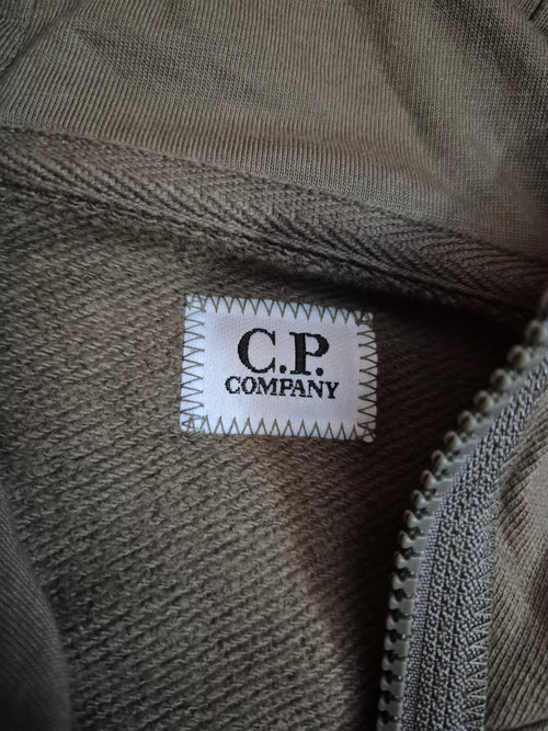 C.P. Company Goggle Zip Hoodie Khaki L