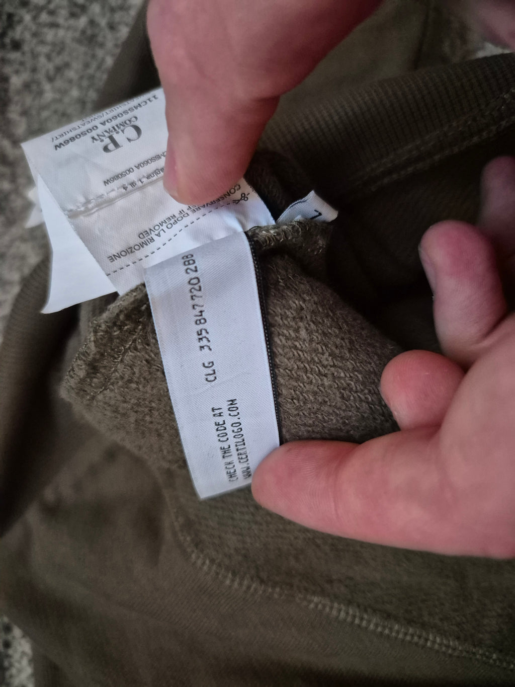C.P. Company Goggle Zip Hoodie Khaki L