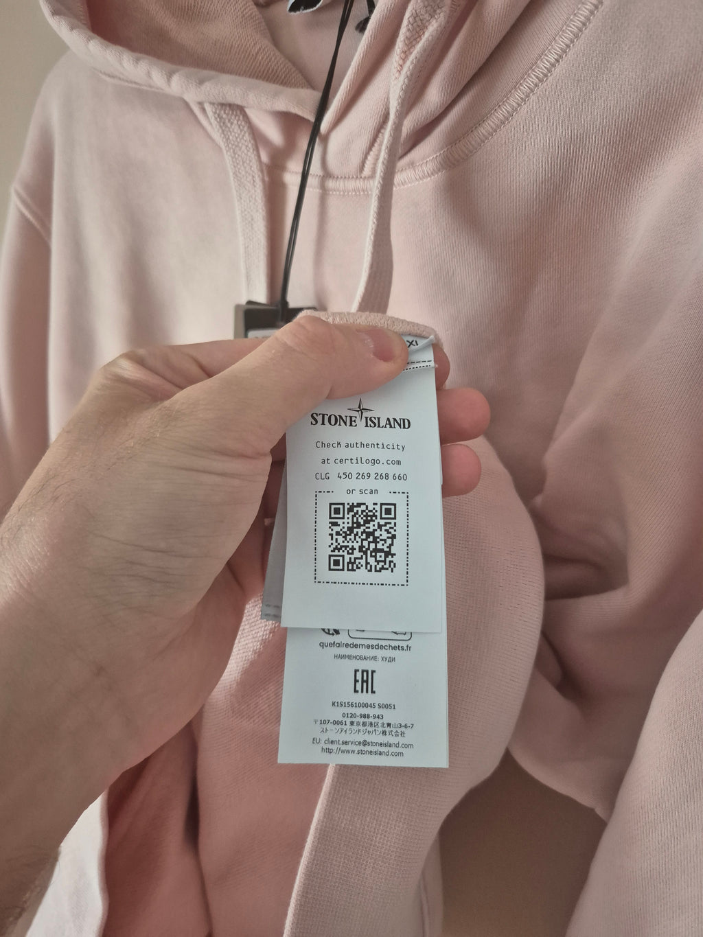 Stone Island Hoodie Pink XL